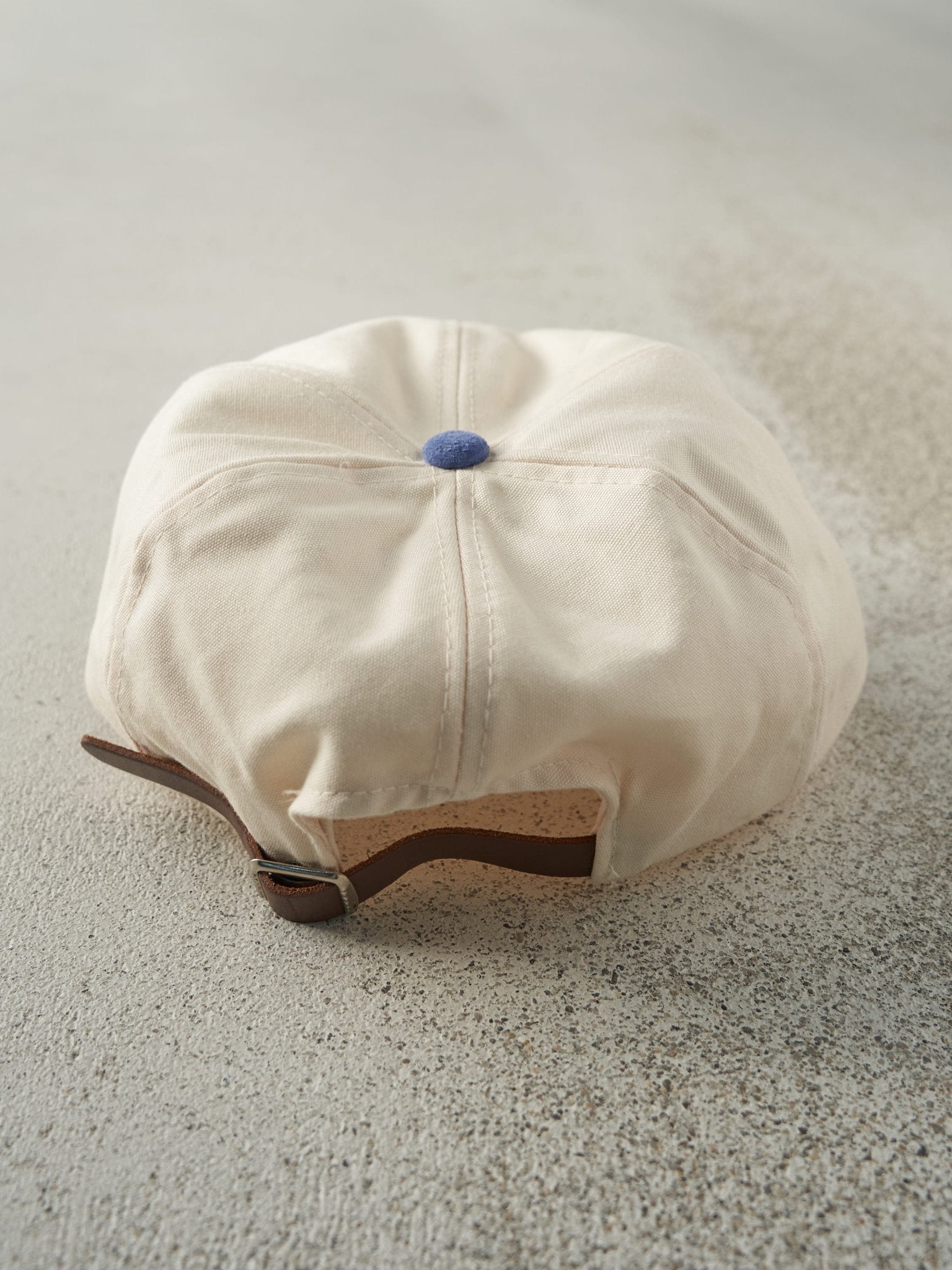 Vintage 90s Beige & Blue CAA Two Tone Leather Strapback