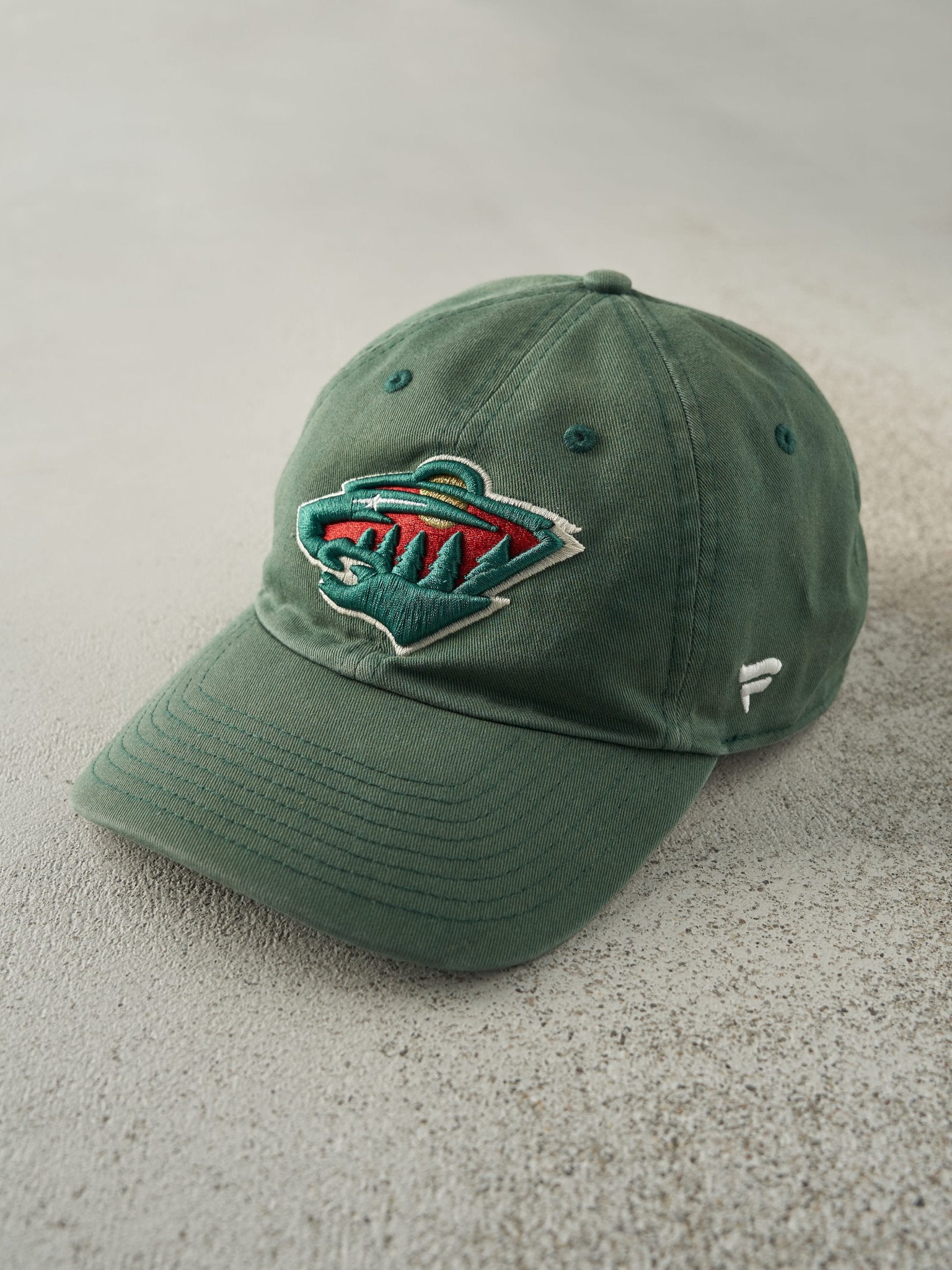 Vintage Y2K Green Minnesota Wild Strapback Hat
