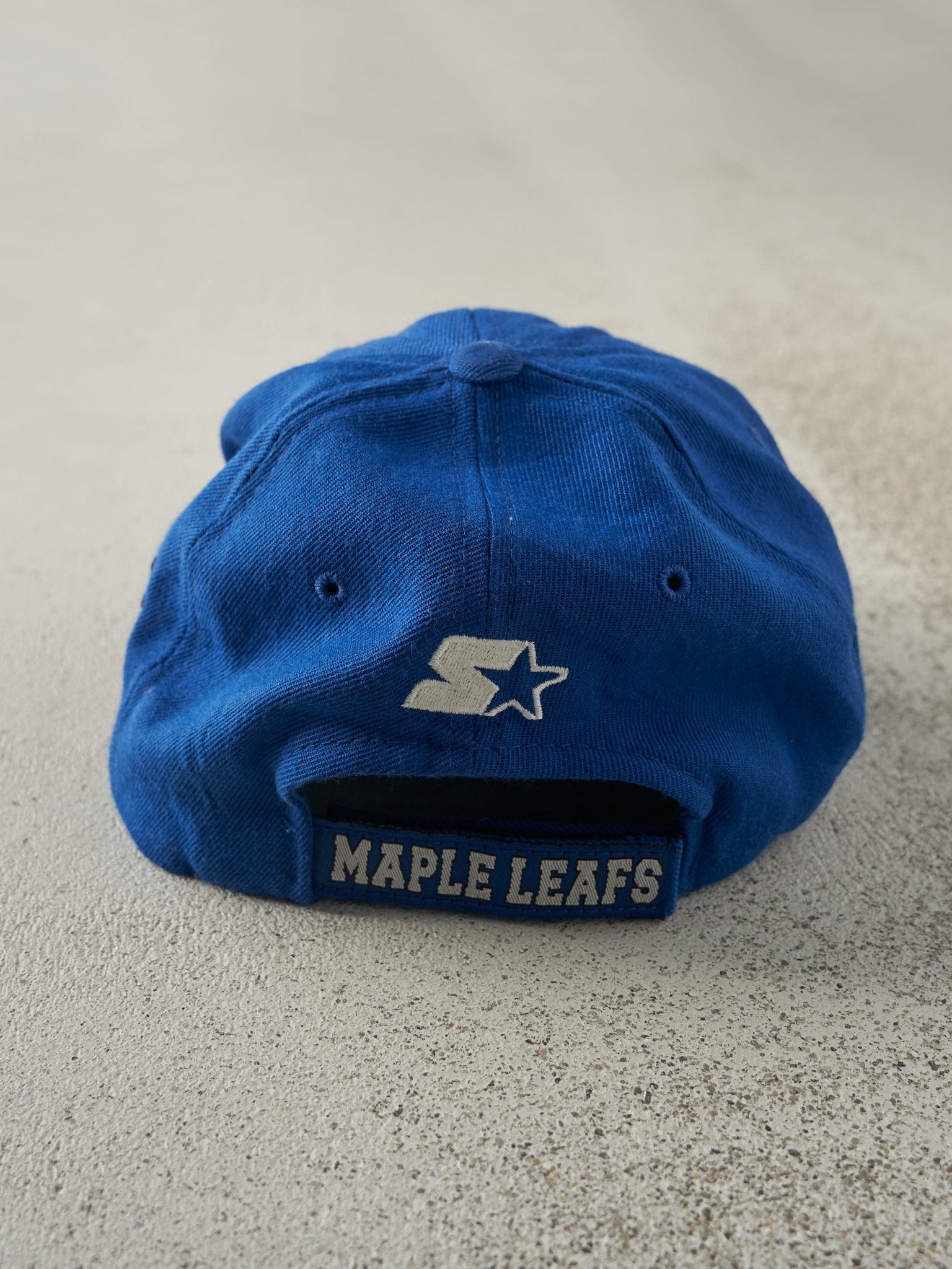 Vintage 90s Blue Toronto Maple Leafs Velcro Hat