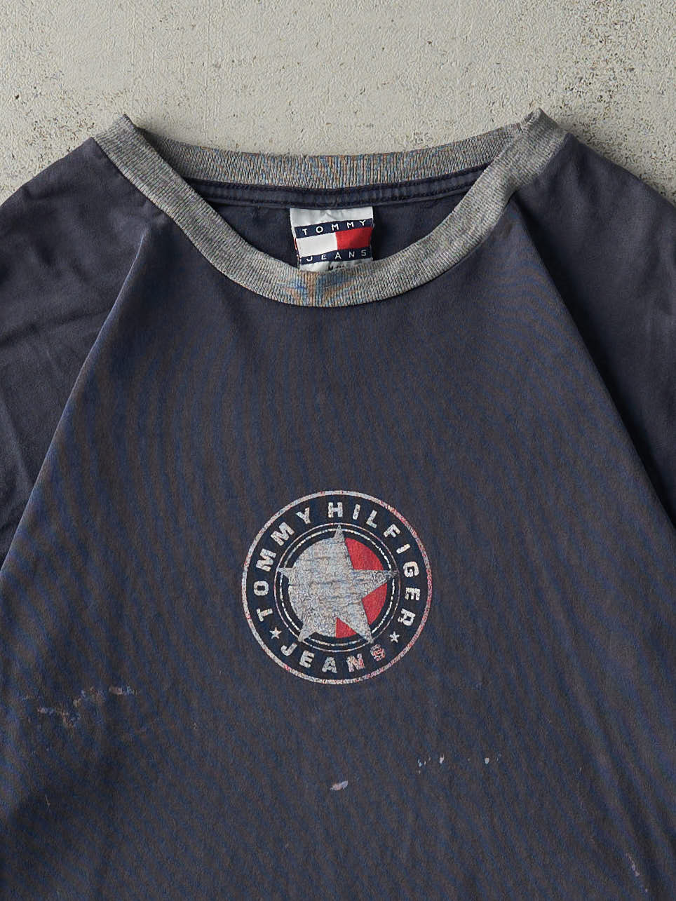 Vintage Y2K Navy Blue Tommy Jeans Tee (M)