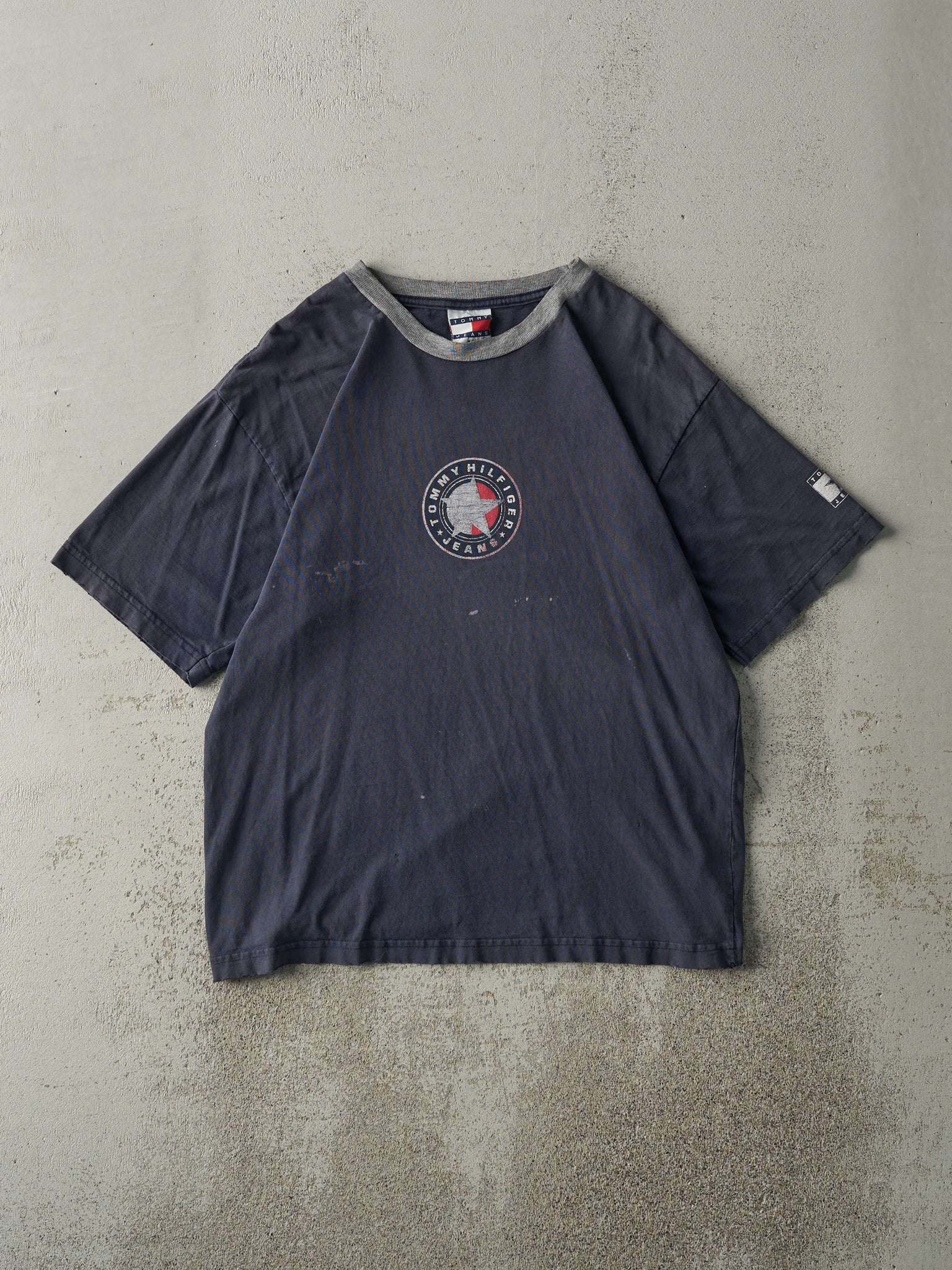 Vintage Y2K Navy Blue Tommy Jeans Tee (M)