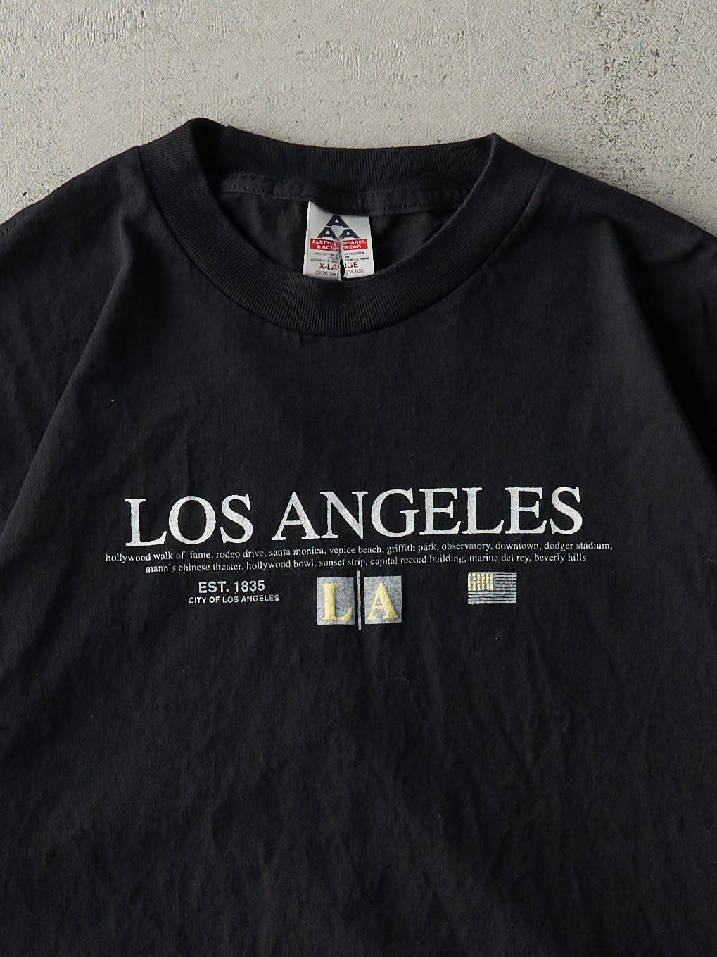 Vintage Y2K Black Los Angeles Tee (M)