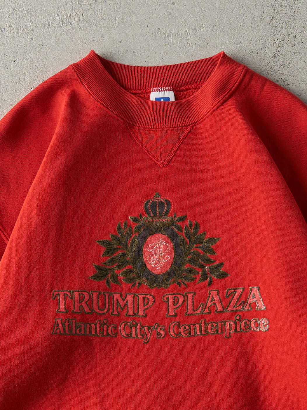 Vintage 90s Red Trump Plaza Russell Athletic Crewneck (M)