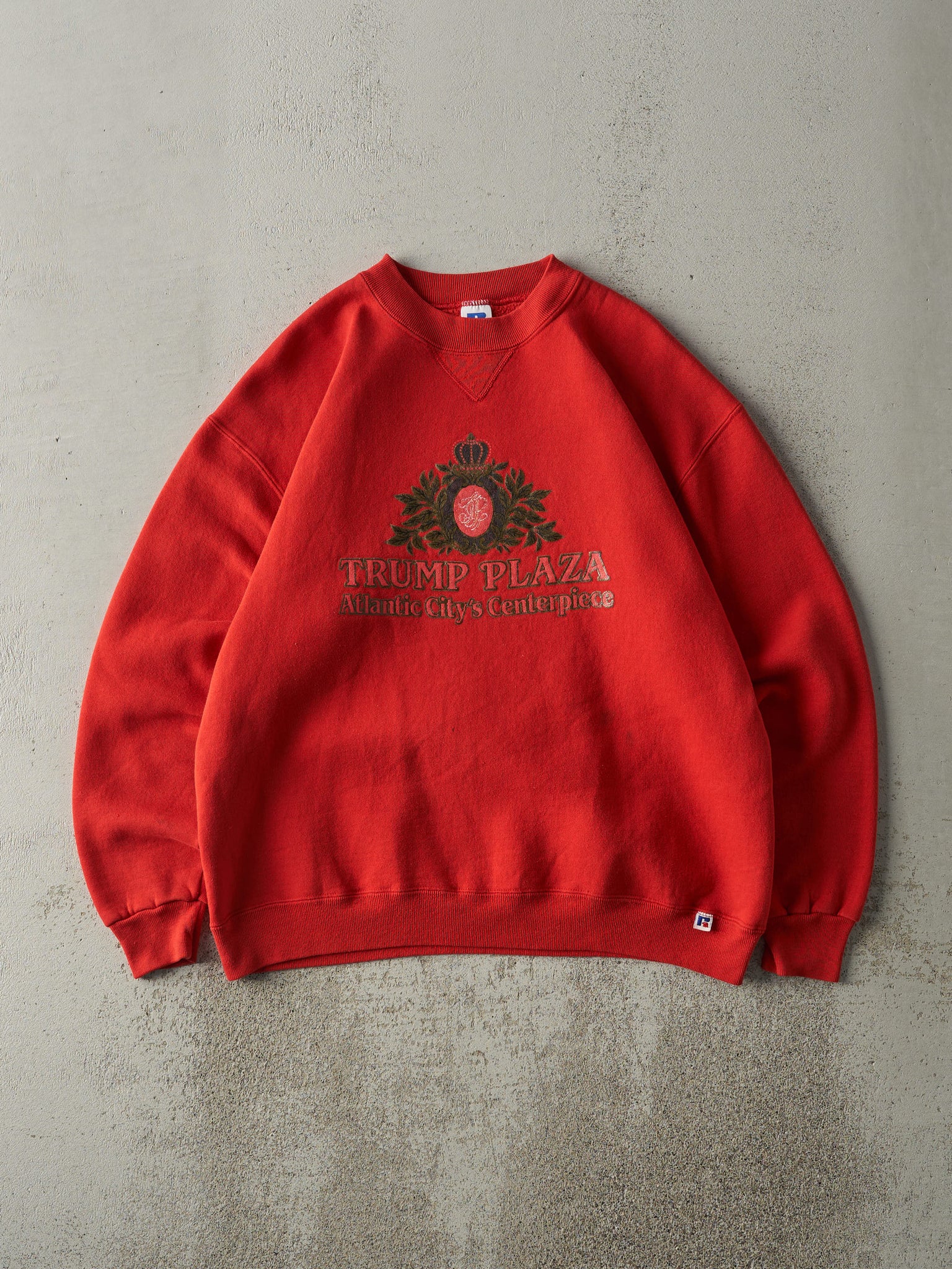 Vintage 90s Red Trump Plaza Russell Athletic Crewneck (M)