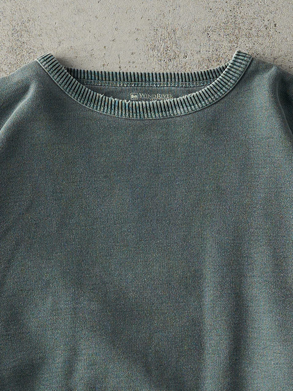 Vintage Y2K Washed Green Wind River Crewneck (L/XL)