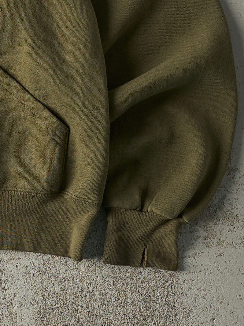 Vintage 90s Army Green USMC Hoodie (S)