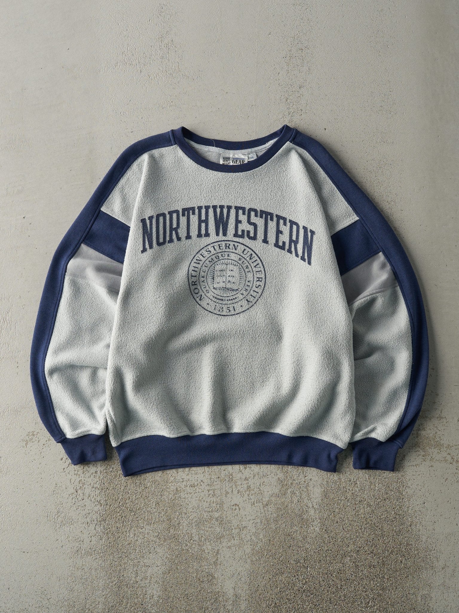 Vintage 90s Grey & Navy Northwestern University Crewneck (M/L)