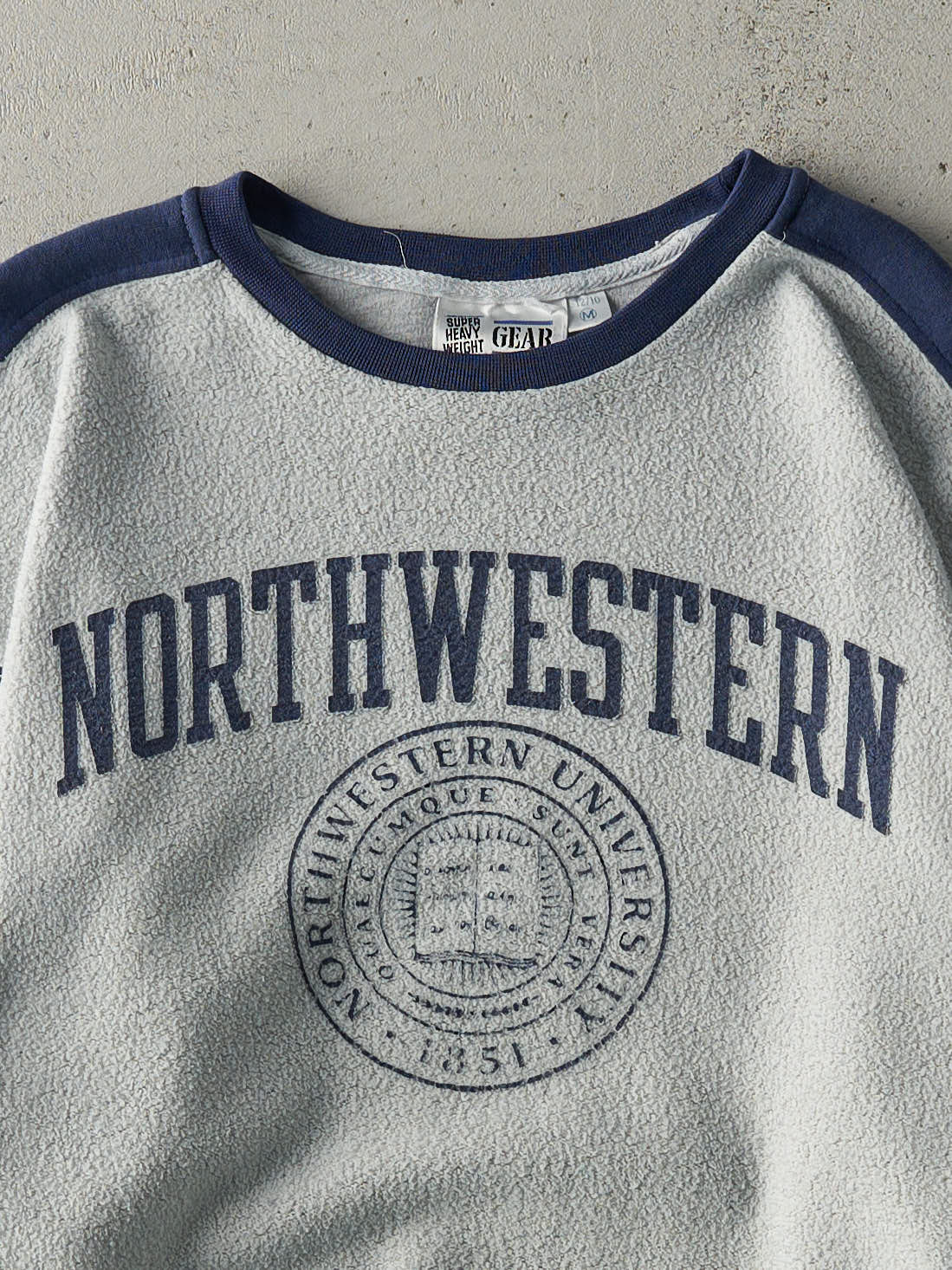 Vintage 90s Grey & Navy Northwestern University Crewneck (M/L)