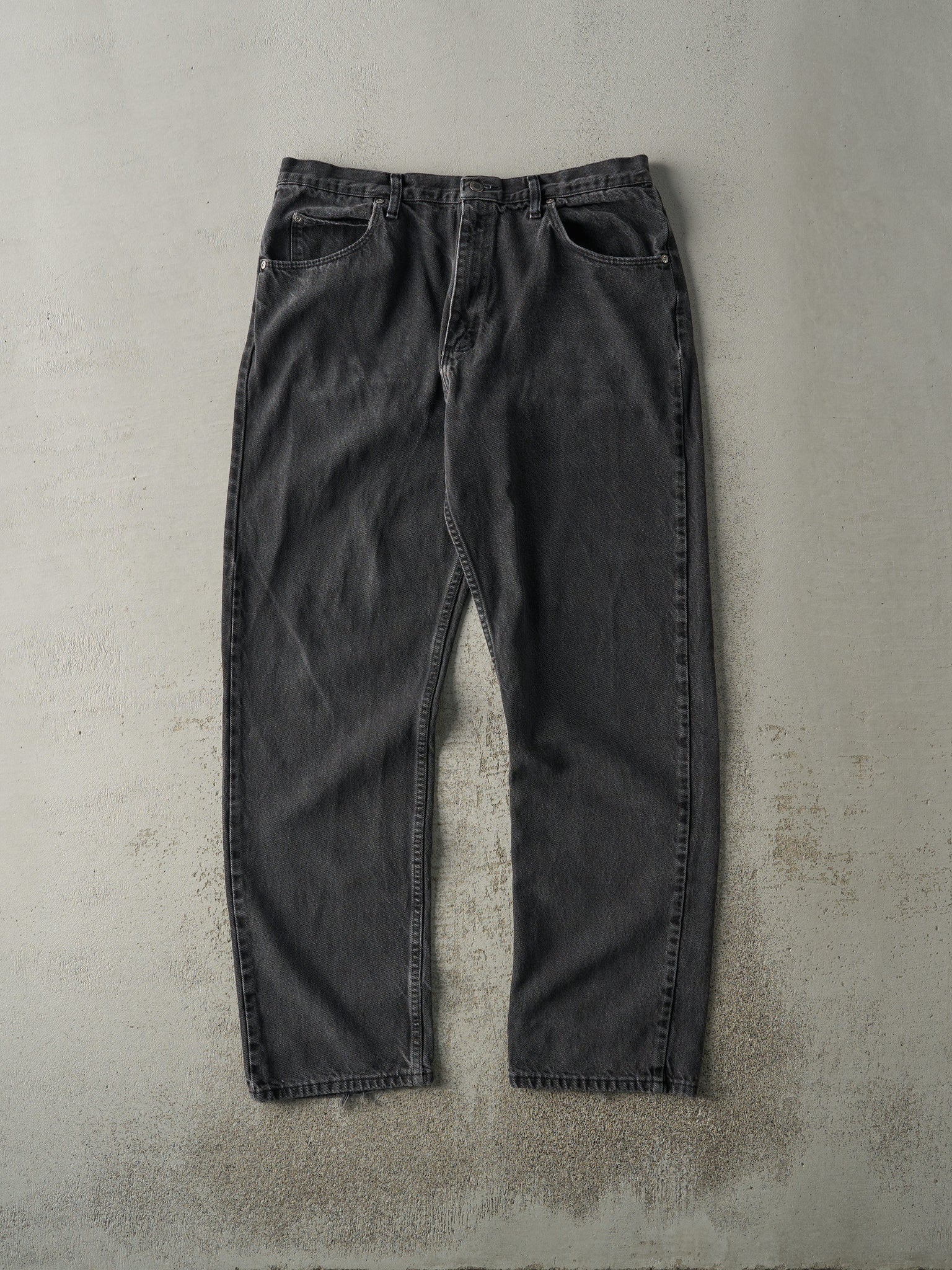 Vintage 90s Faded Black Wrangler Denim Pants (35.5x33)