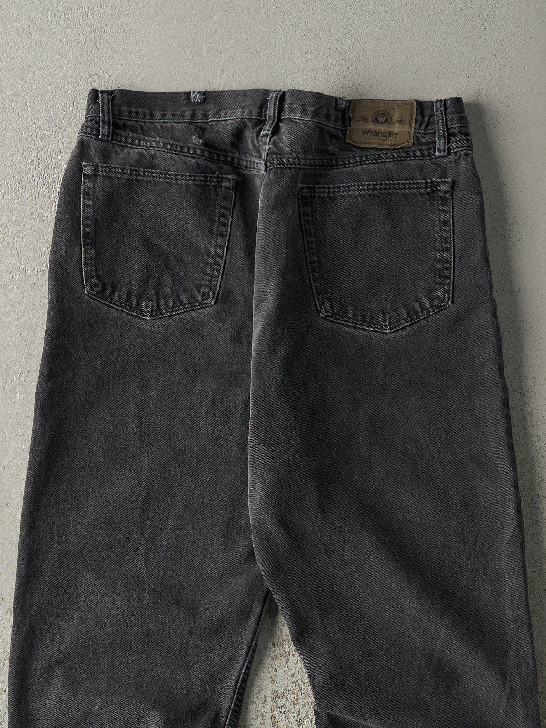 Vintage 90s Faded Black Wrangler Denim Pants (35.5x33)
