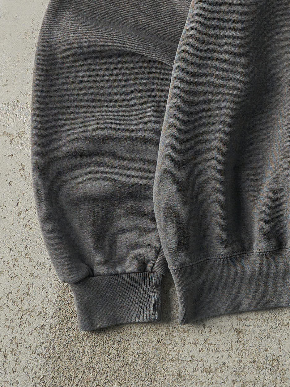 Vintage Y2K Charcoal Grey Russell Athletic Blank Crewneck (L)