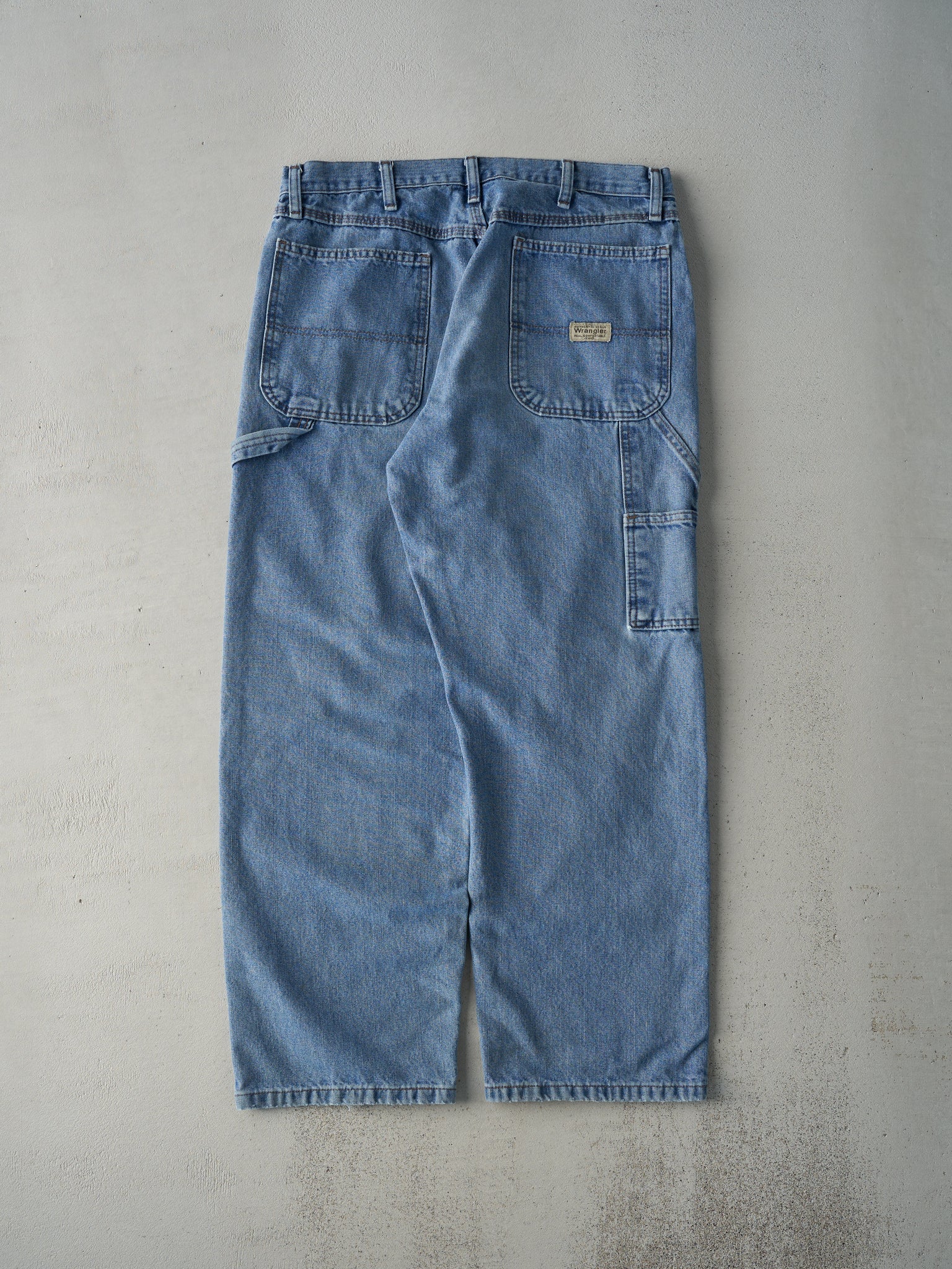 Vintage 90s Light Wash Wrangler Carpenter Jeans (34x28.5)