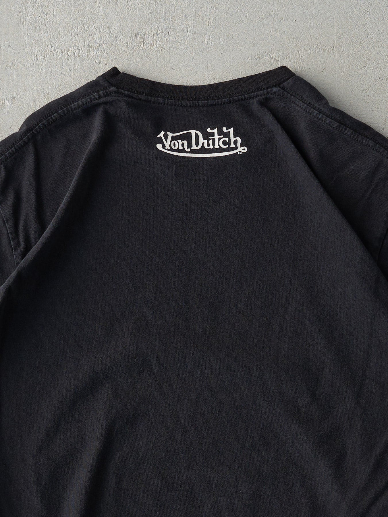 Vintage Y2K Black Von Dutch Logo Tee (S)