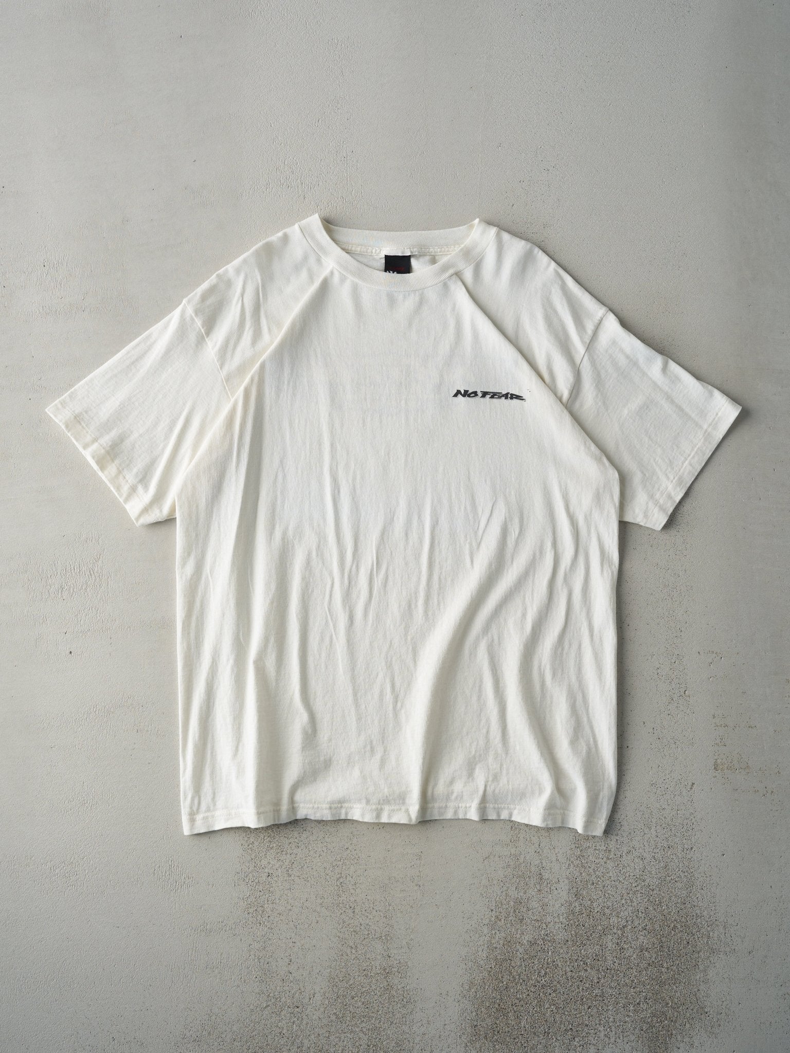 Vintage 96' Faded Beige No Fear Logo Tee (L)