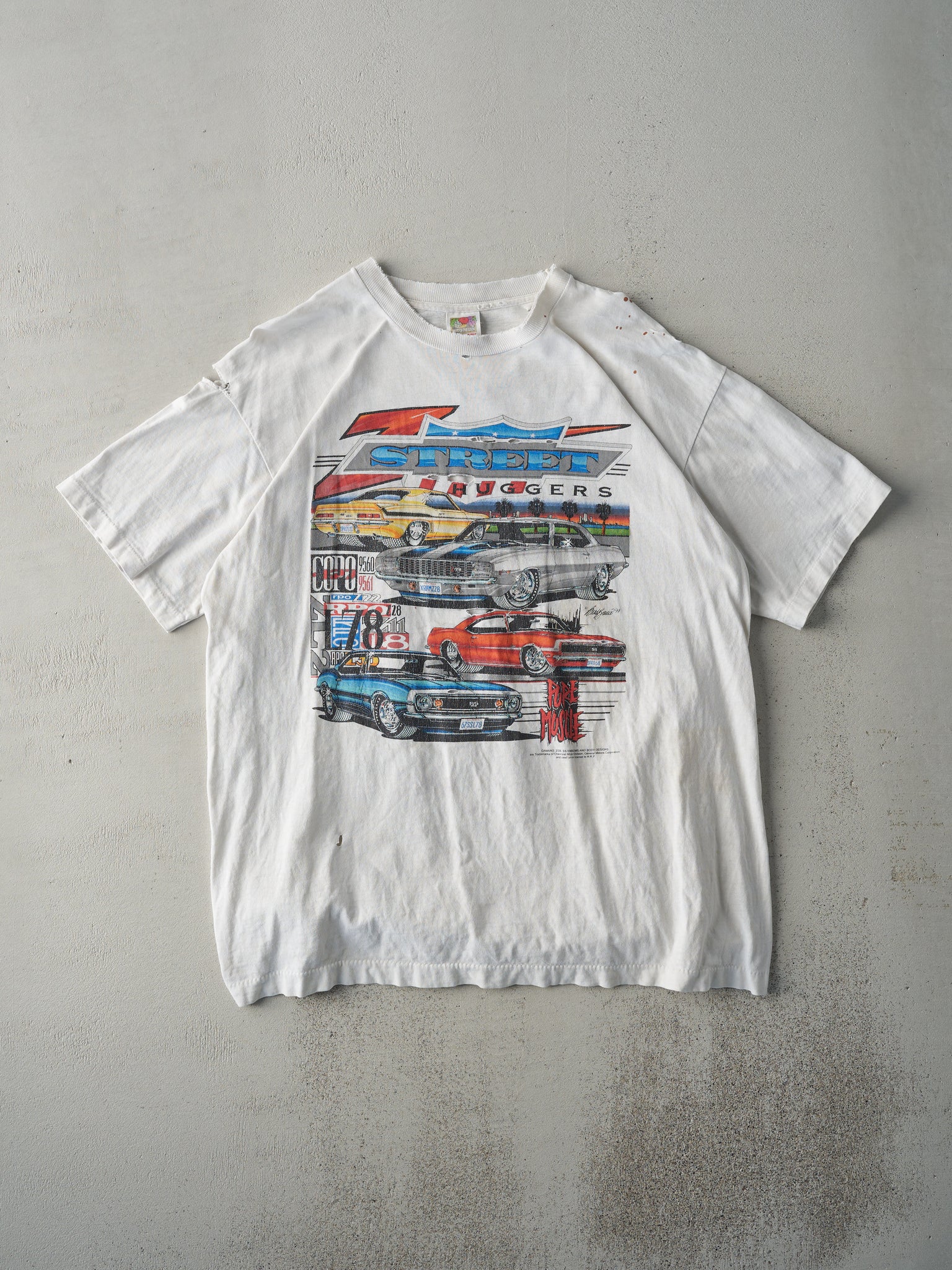 Vintage 90s White Chevrolet Camaro Tee (M/L)