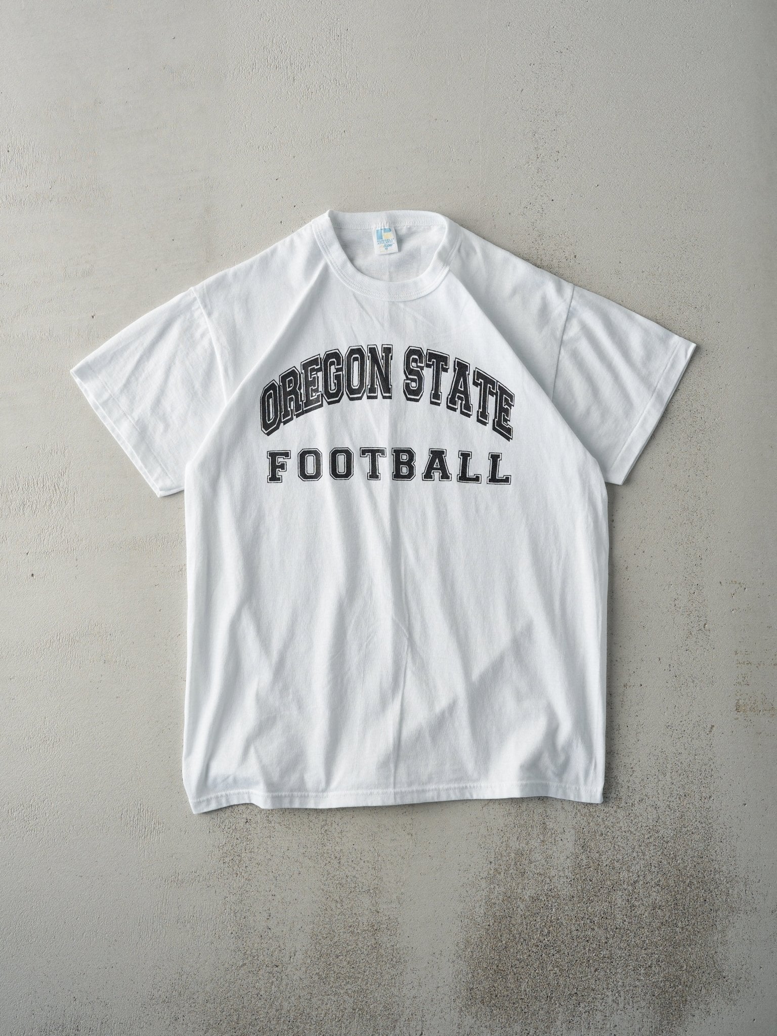 Vintage 90s White Oregon State Football Russell Athletic Tee (S/M)