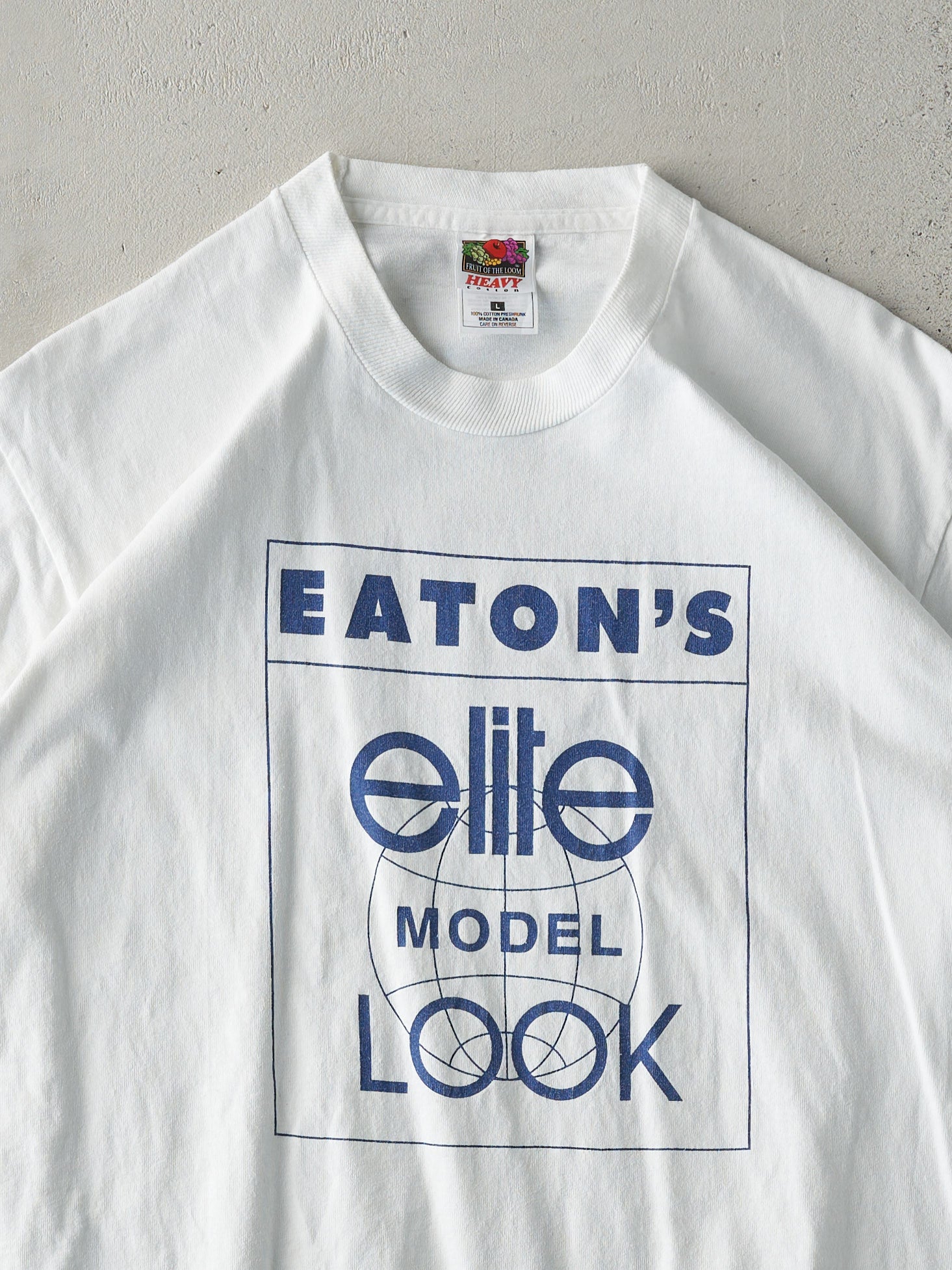 Vintage 98' White Eaton's Model Canadian Tour Single Stitch Tee (S/M)