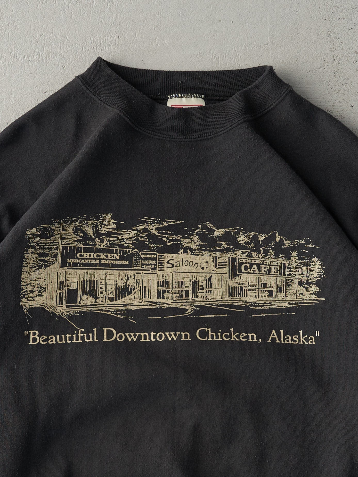 Vintage 90s Black Chicken Alaska Crewneck (L)