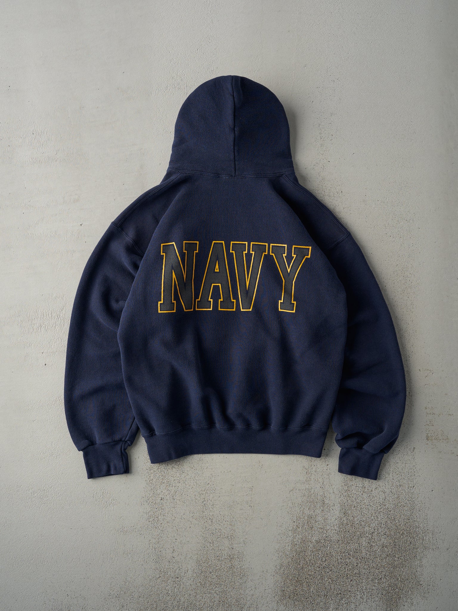 Vintage 90s Navy Blue United States Navy Hoodie (M)