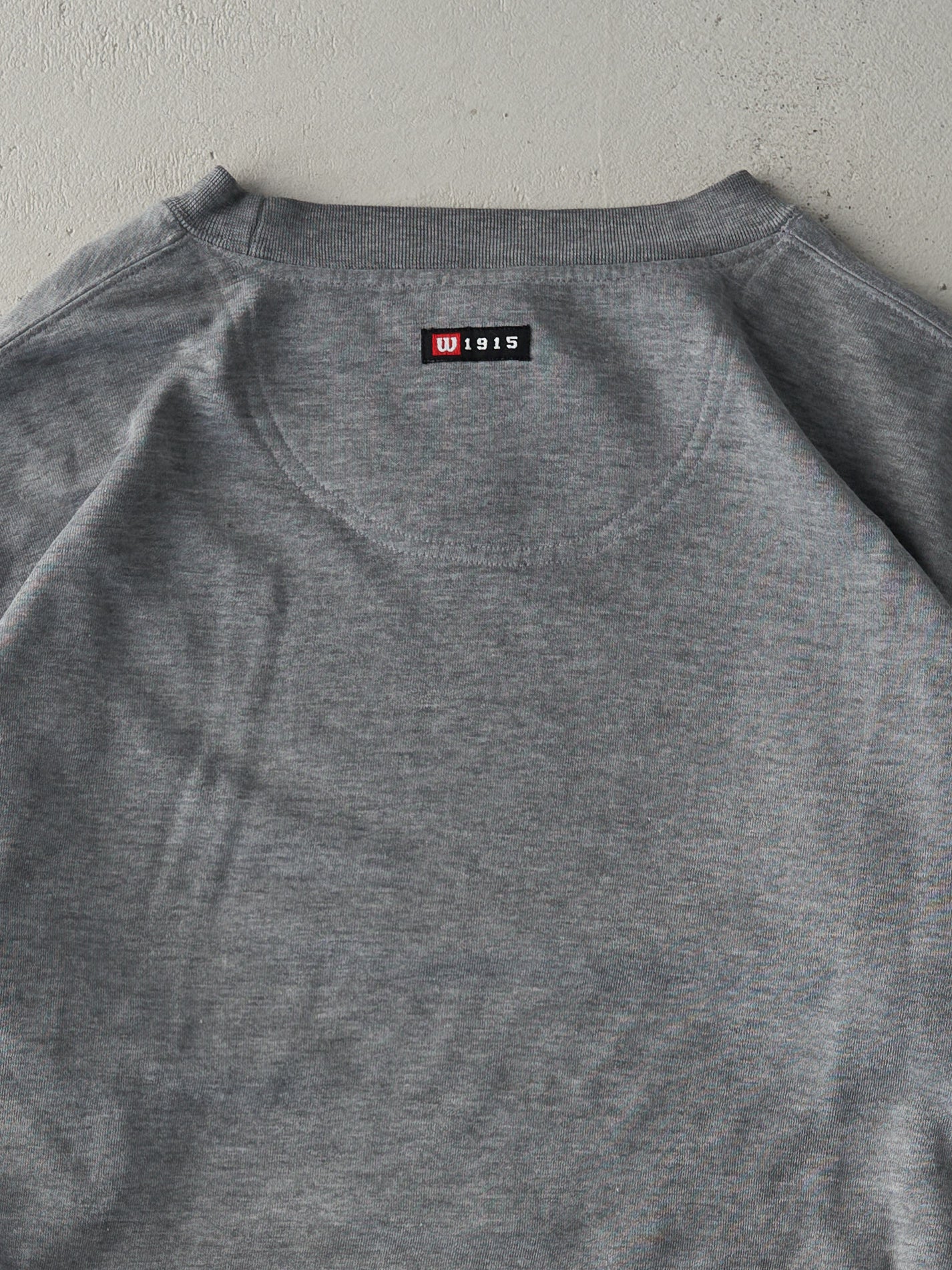 Vintage 90s Grey Wilson Embroidered Logo Crewneck (L)