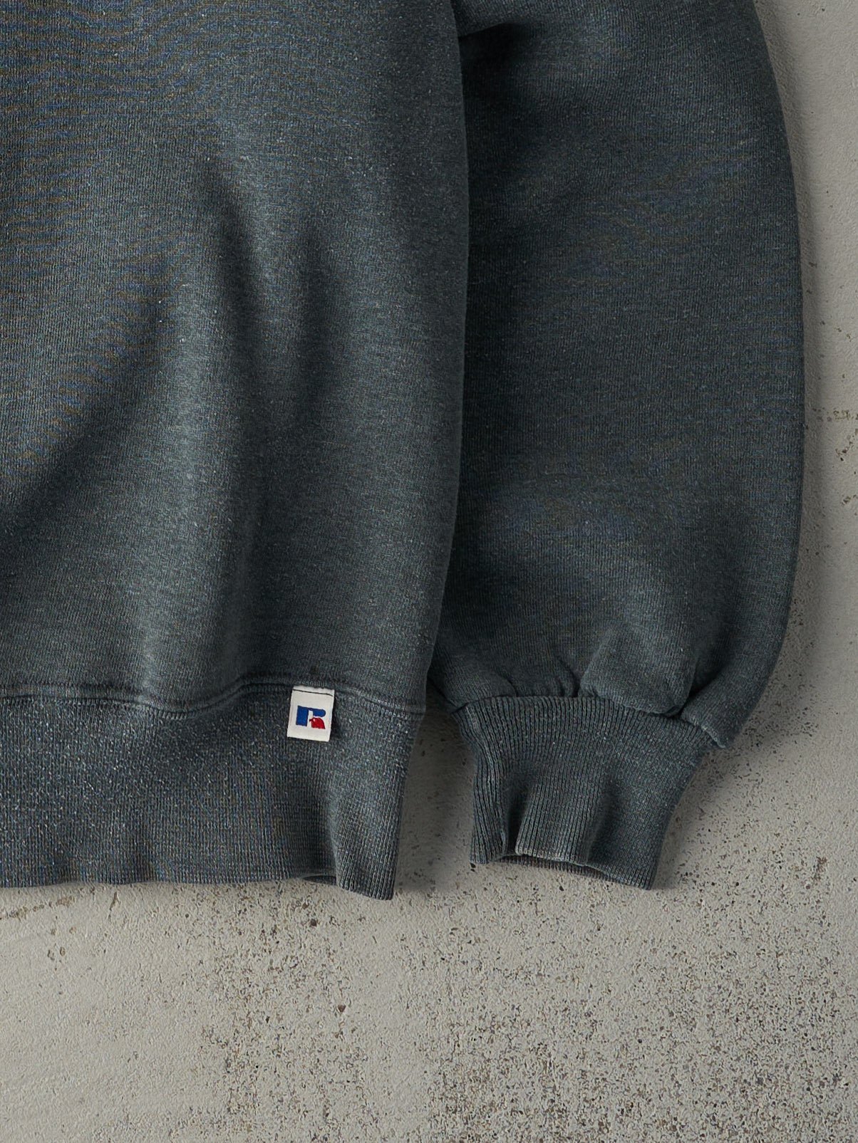 Vintage 90s Charcoal Grey Russell Athletics Blank Crewneck (M)