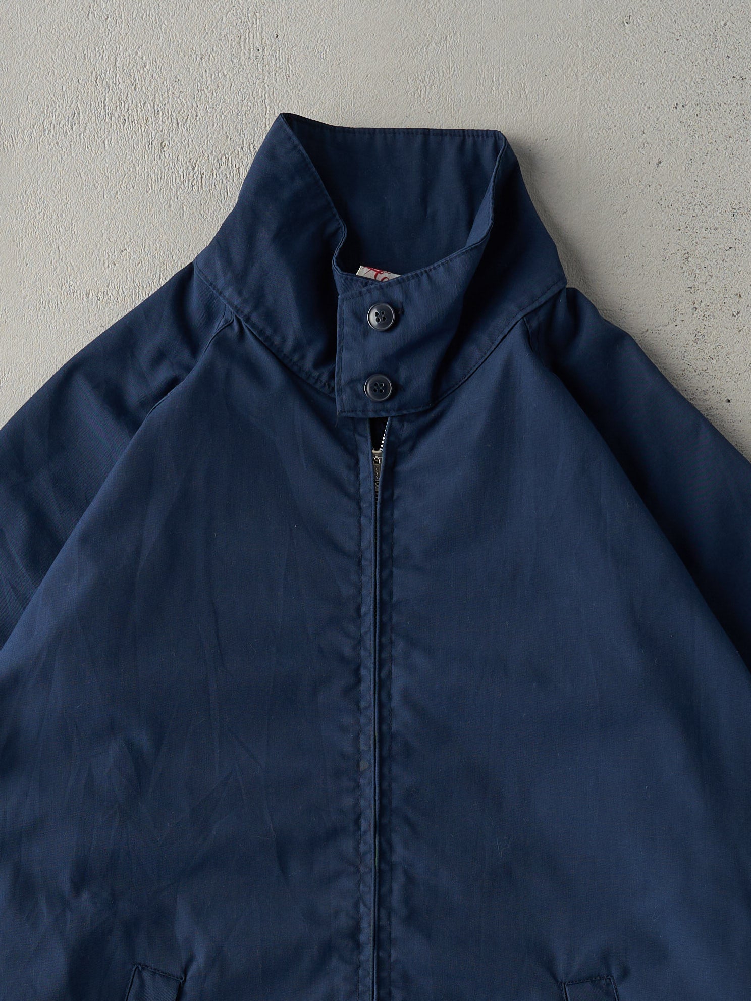 Vintage 80s Navy Blue Harrington Jacket (M)