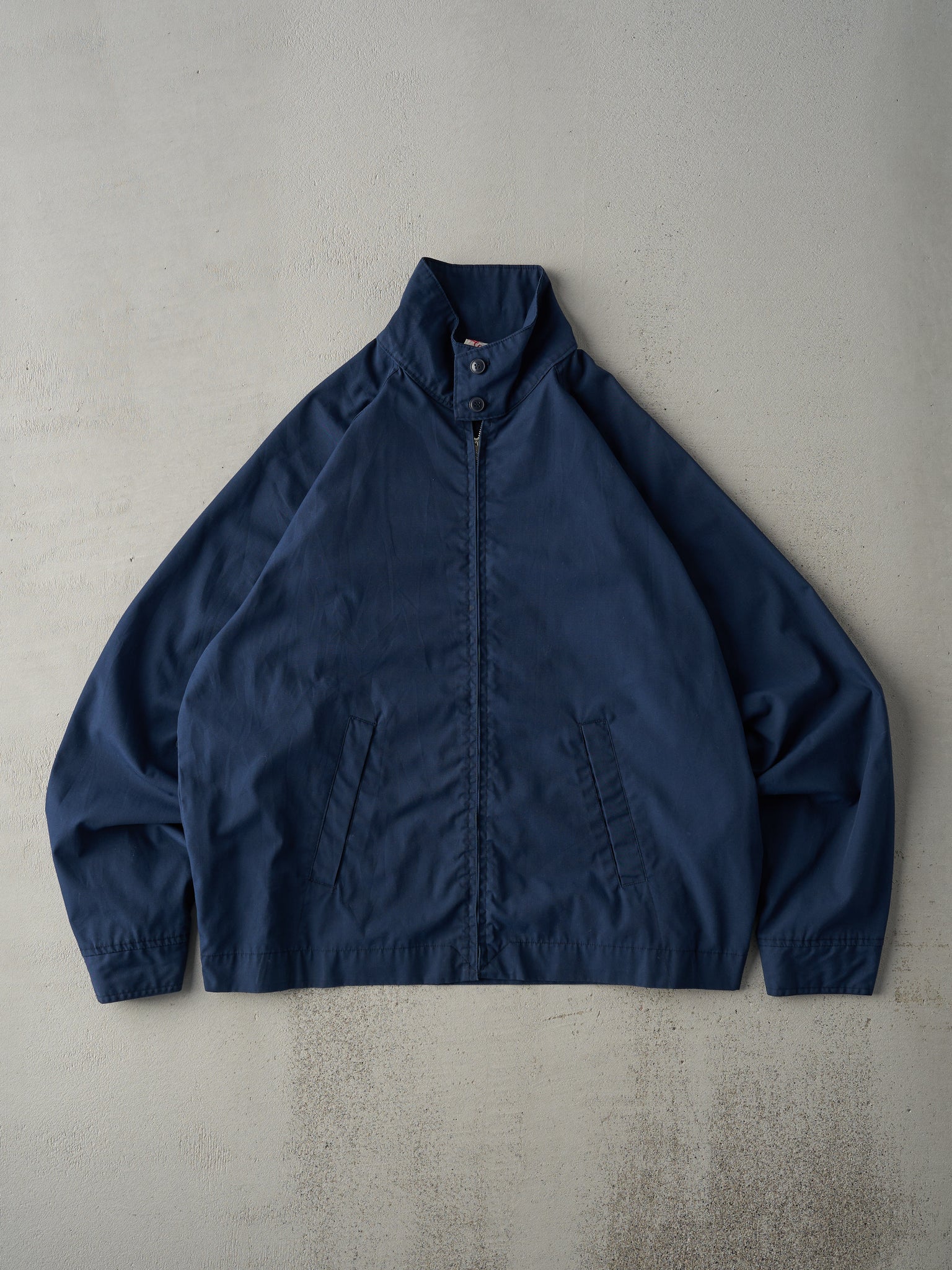 Vintage 80s Navy Blue Harrington Jacket (M)
