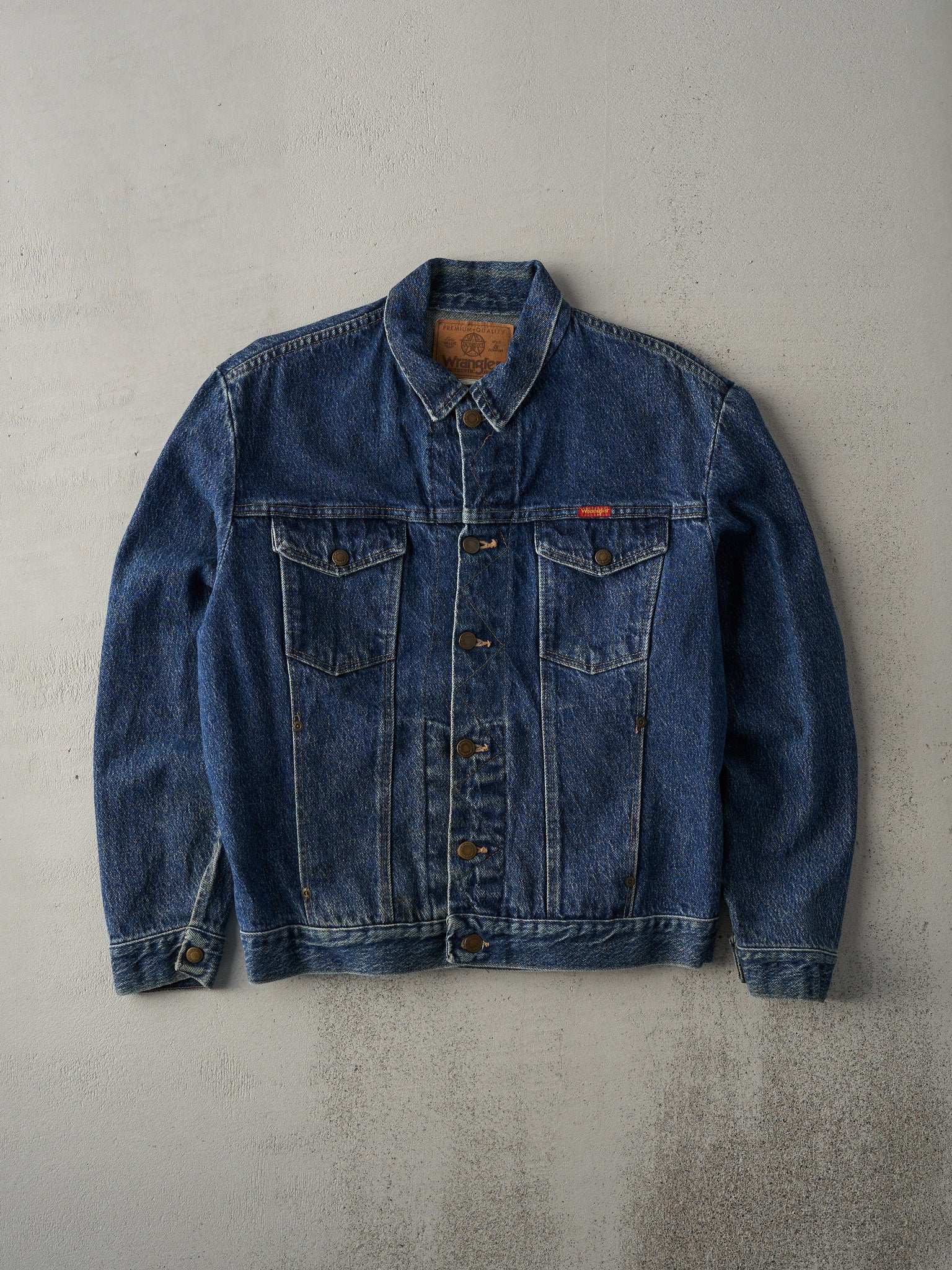 Vintage 90s Dark Wash Wrangler Denim Jacket (S/M)