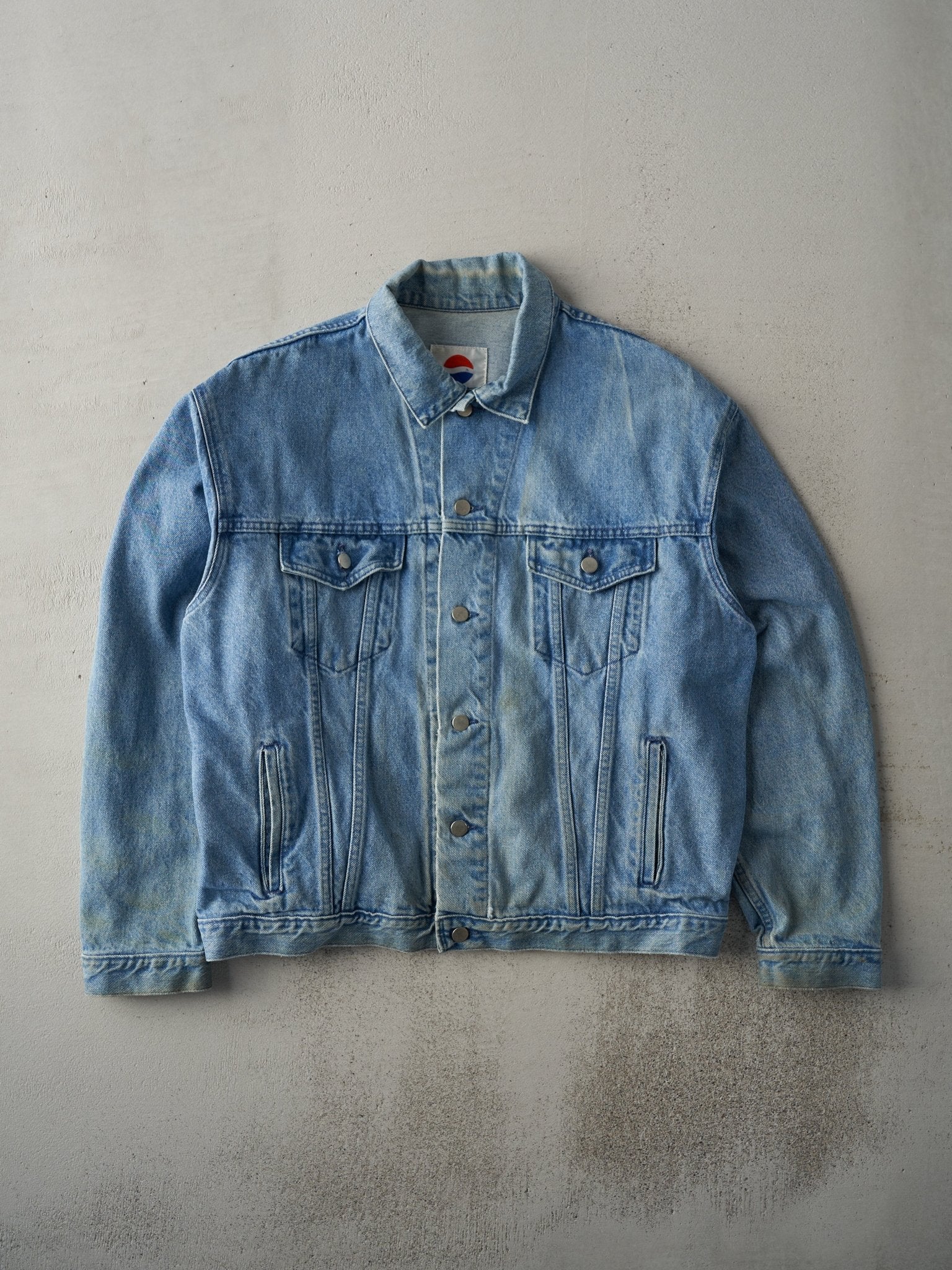 Vintage 90s Light Wash Pepsi Denim Jacket (L)