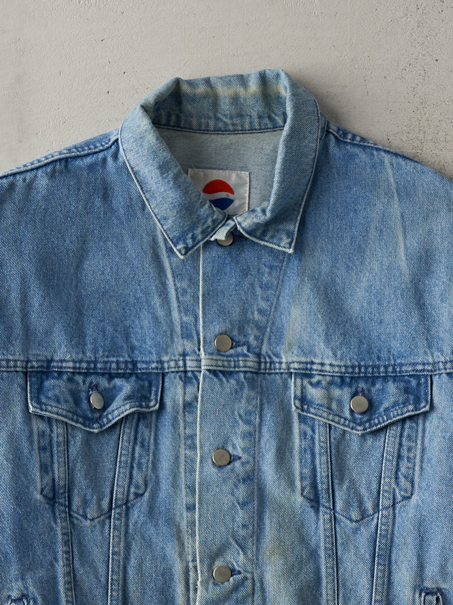 Vintage 90s Light Wash Pepsi Denim Jacket (L)