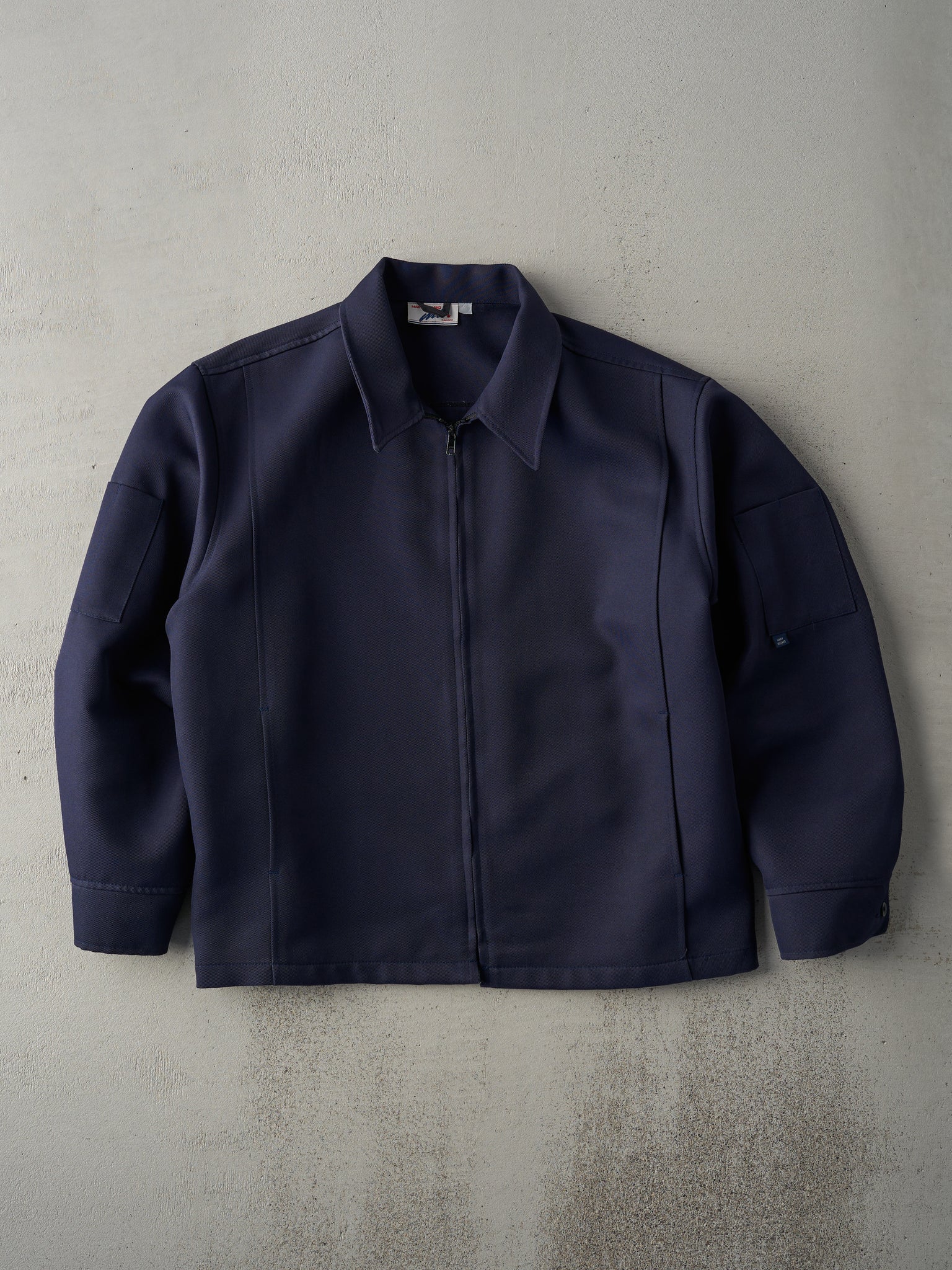 Vintage 70s Navy Blue Blank Work Jacket (M/L)