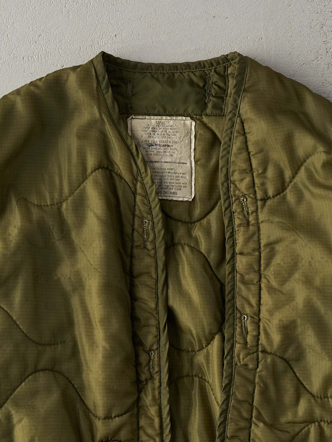 Vintage 90s Army Green Liner Jacket (S)