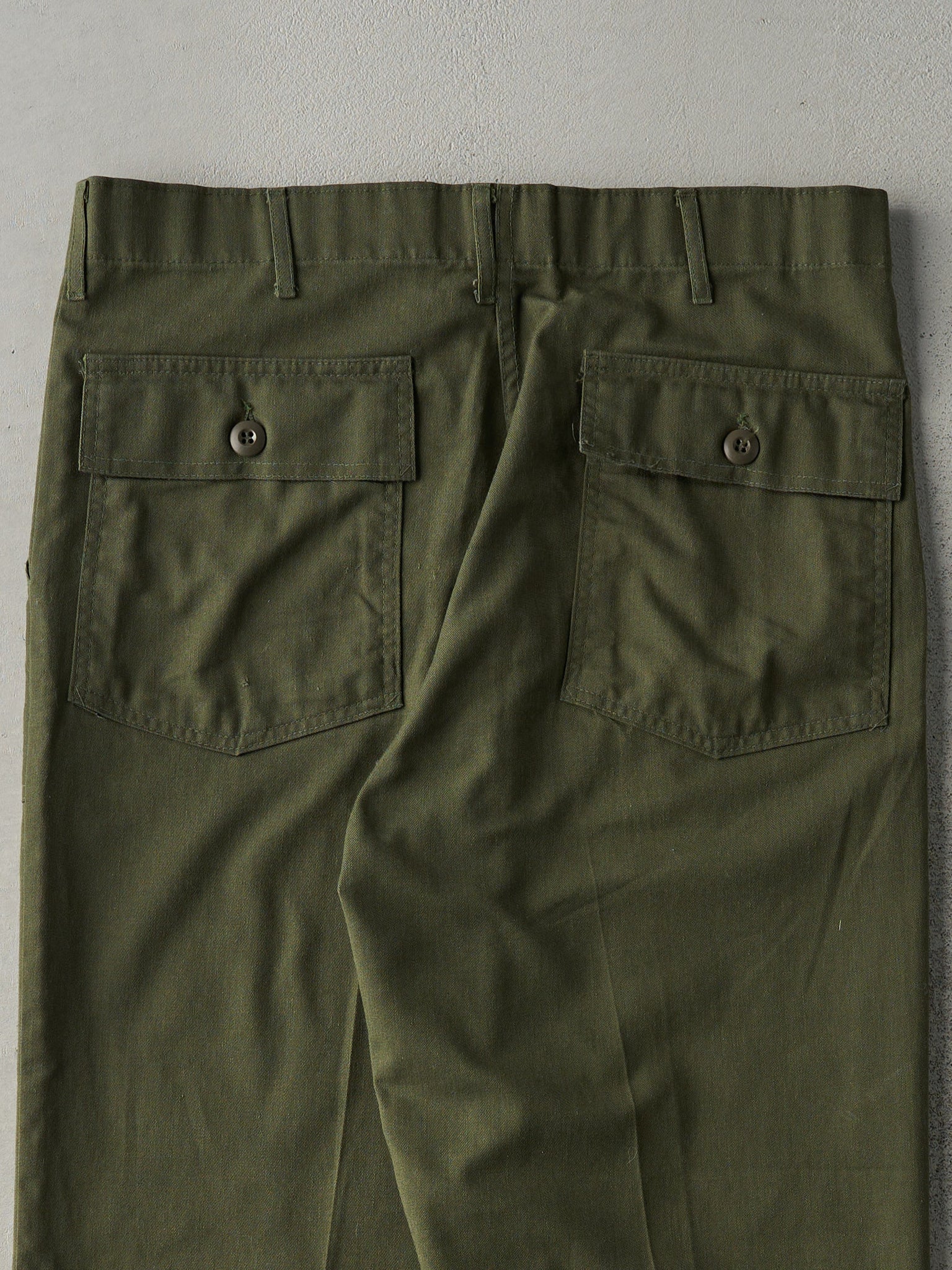 Vintage 80s Green OG 507 L-Pocket Army Pants (33x29)