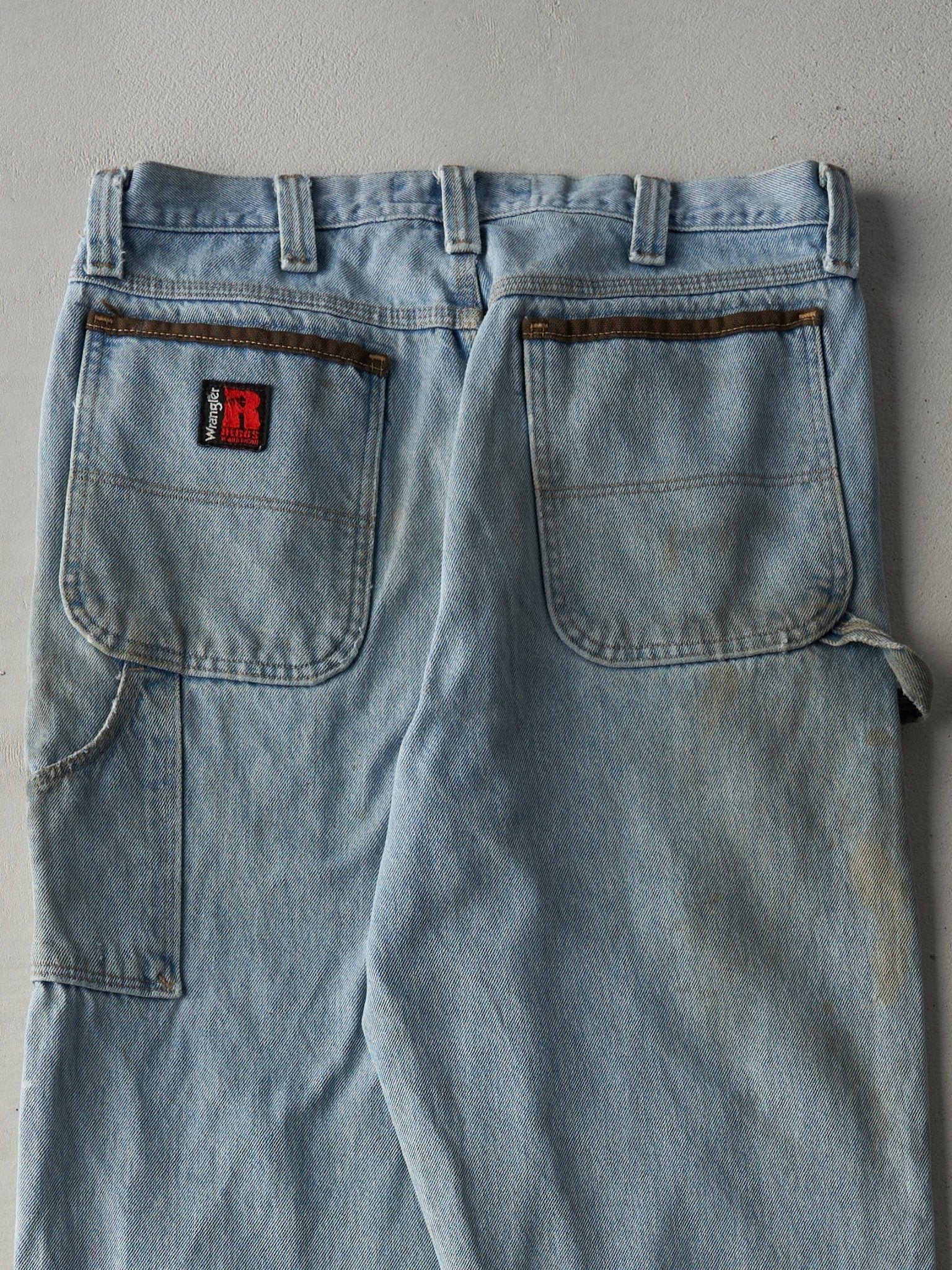 Vintage Y2K Light Wash Wrangler Riggs Carpenter Jeans (33x35)