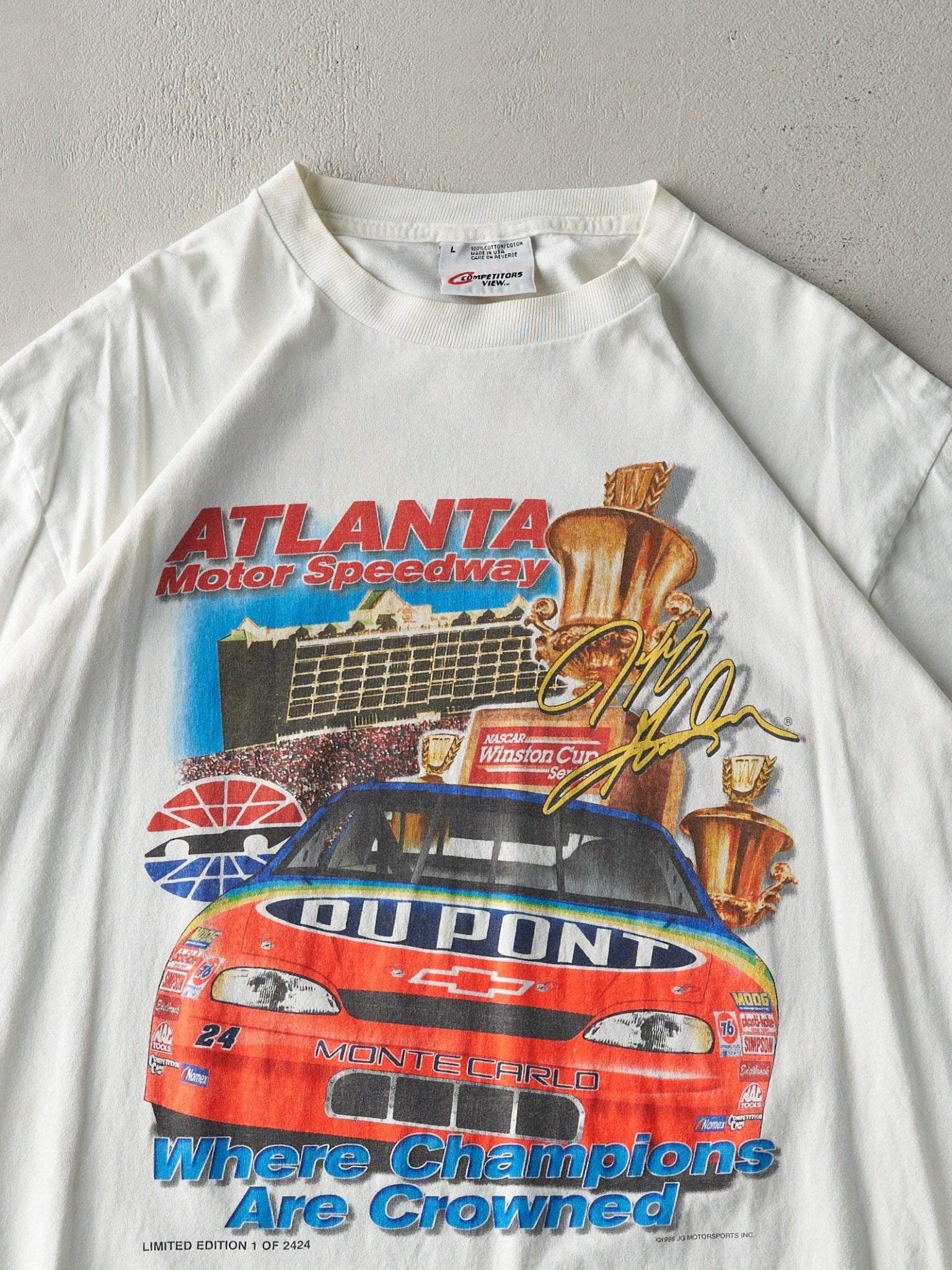 Vintage 98' White Jeff Gordon 3 Time Nascar Champion Tee (M)