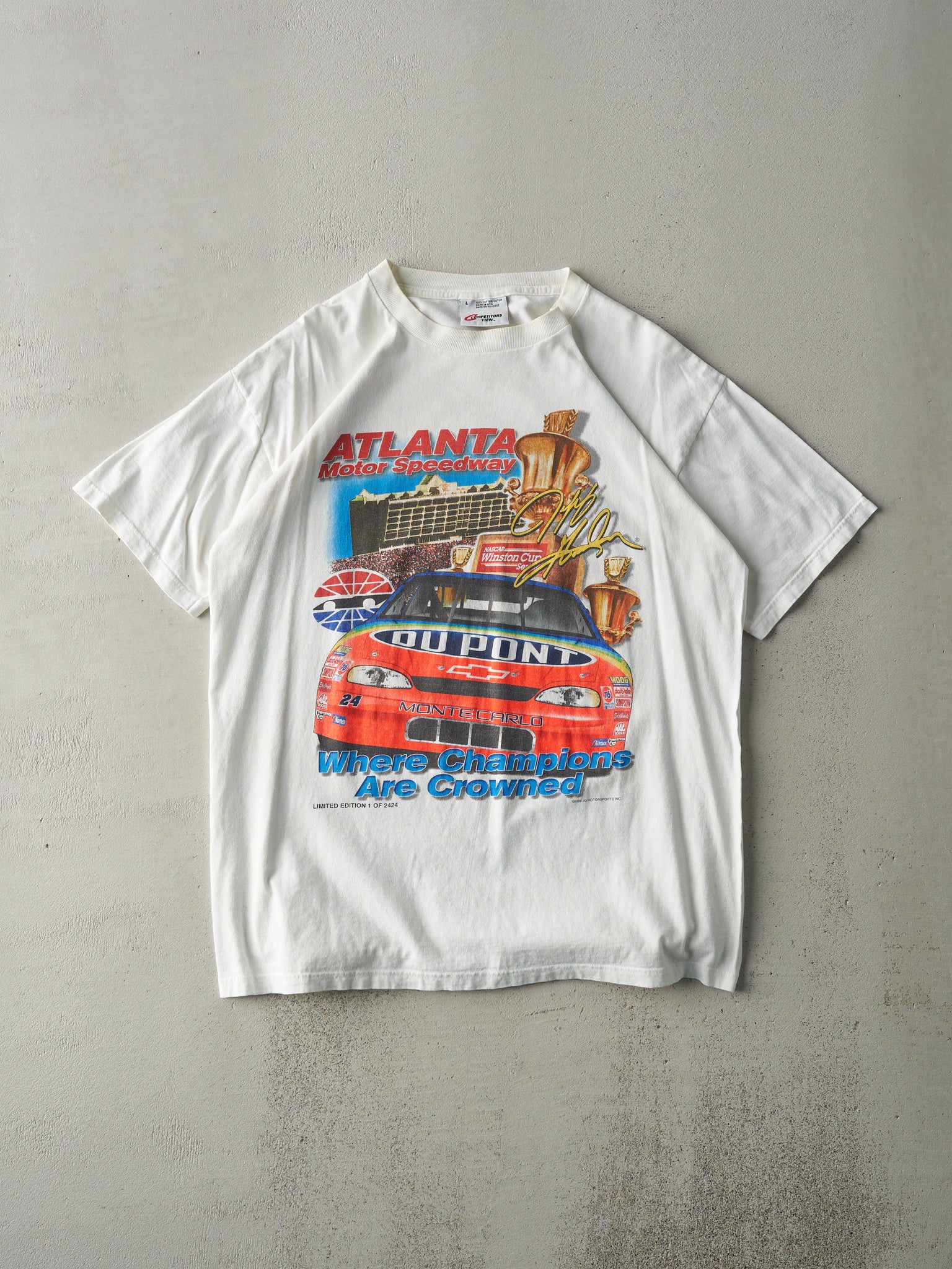 Vintage 98' White Jeff Gordon 3 Time Nascar Champion Tee (M)