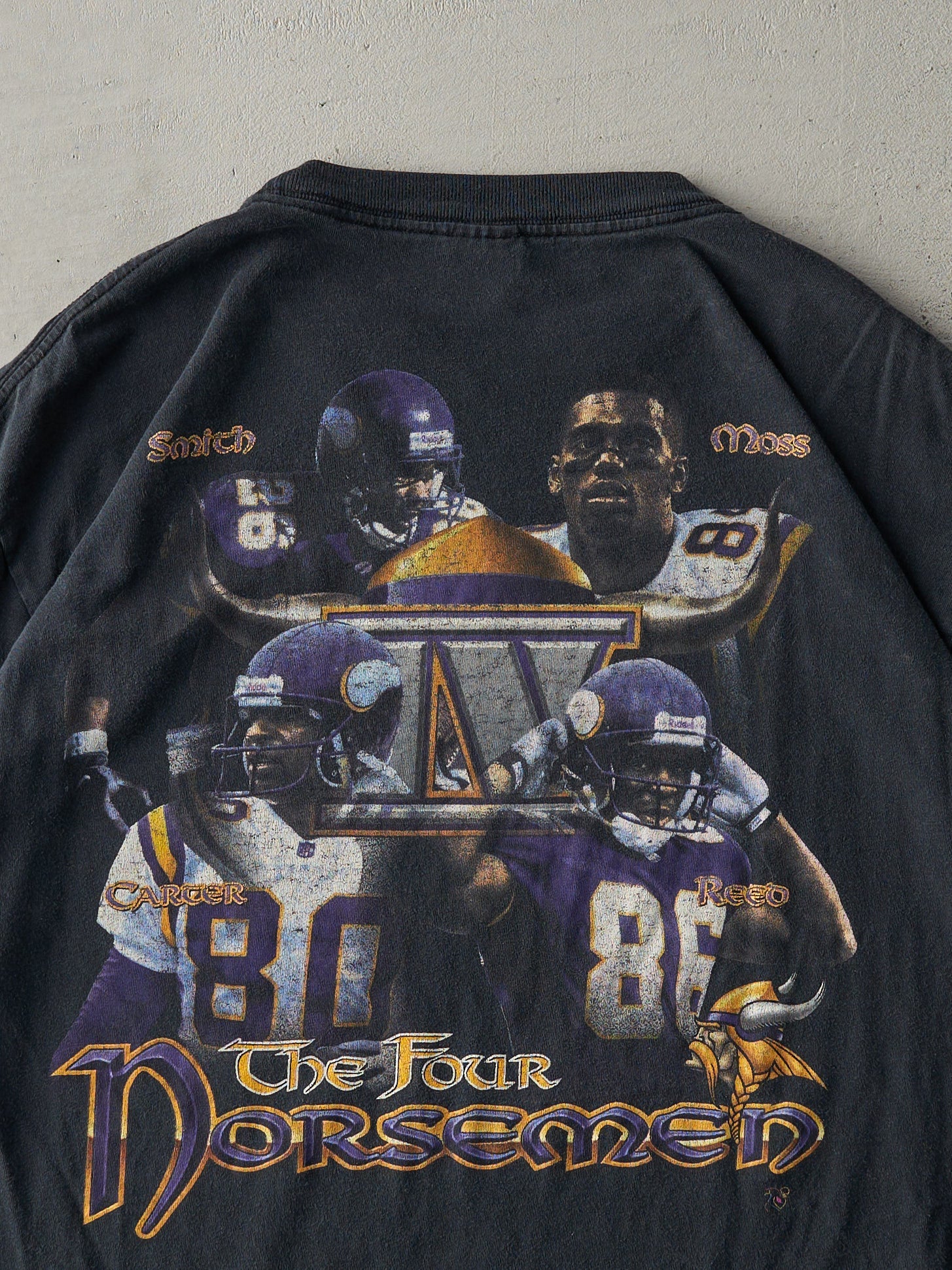 Vintage 98' Black The Four Horsemen Minnesota Vikings Tee (M/L)