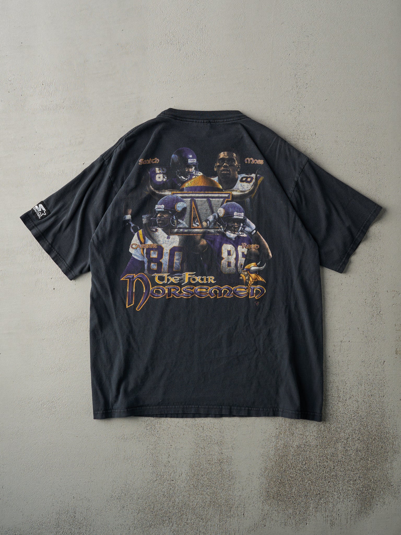 Vintage 98' Black The Four Horsemen Minnesota Vikings Tee (M/L)