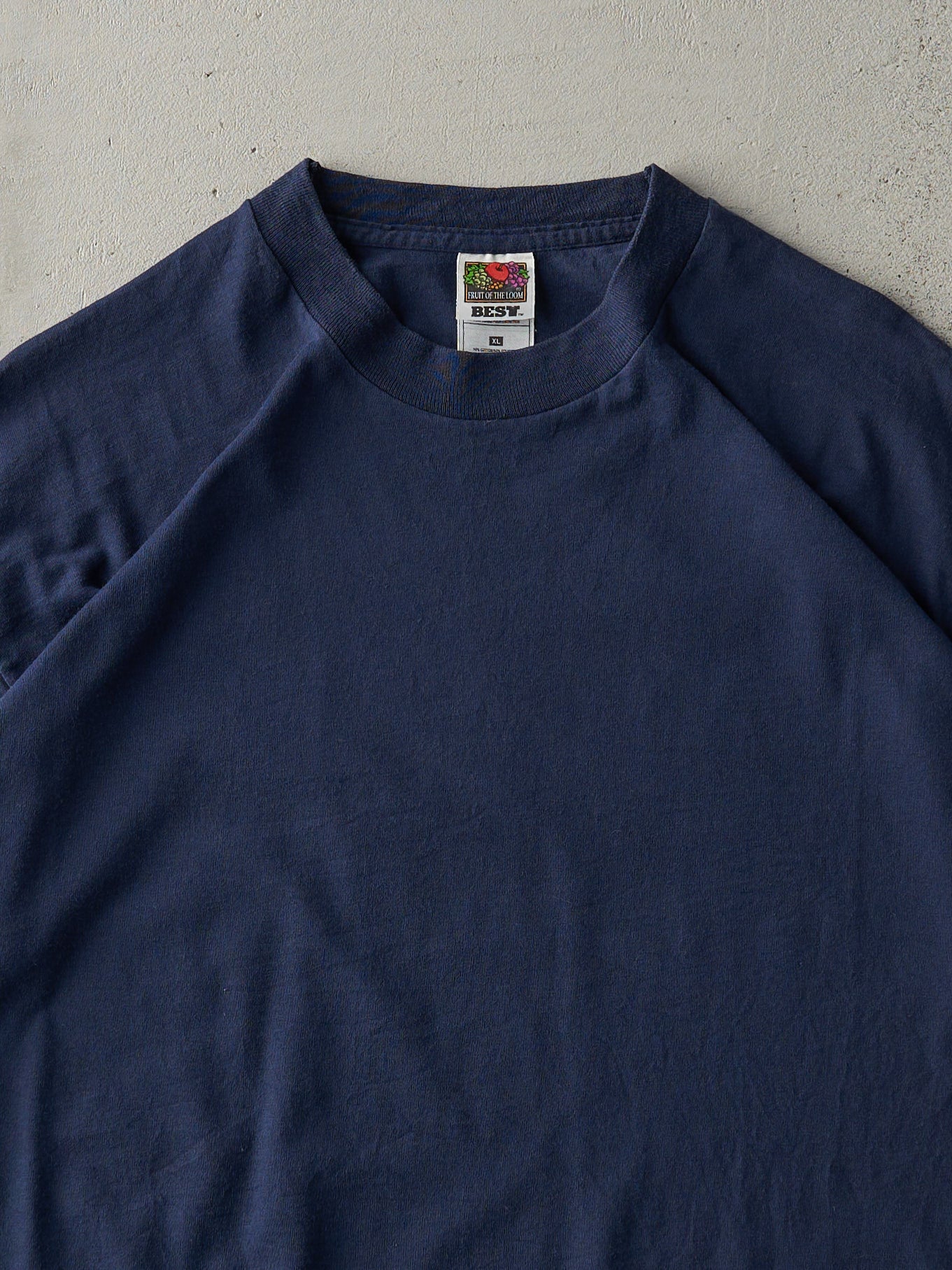 Vintage 90s Navy Blank Single Stitch Tee (L)