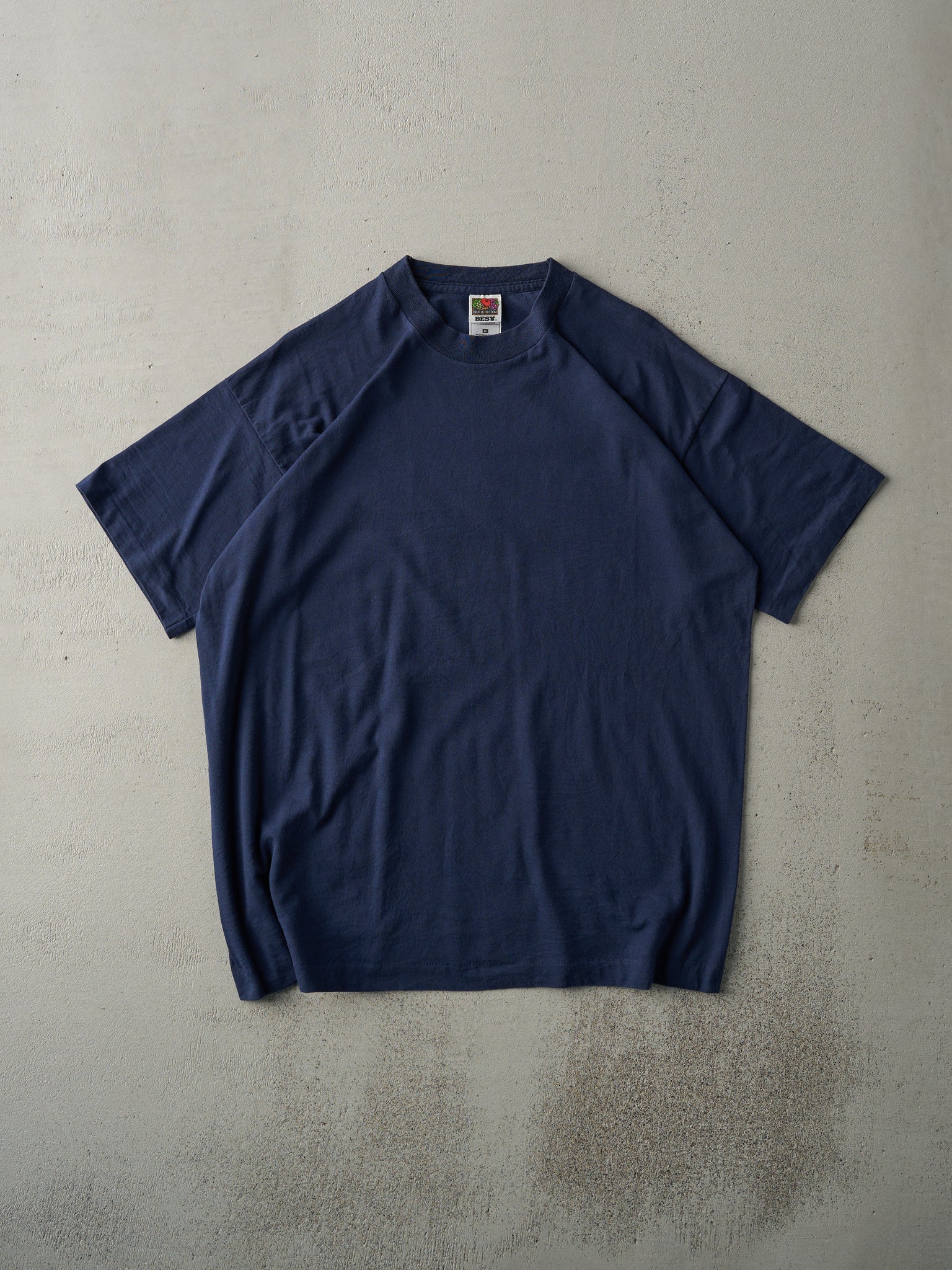 Vintage 90s Navy Blank Single Stitch Tee (L)