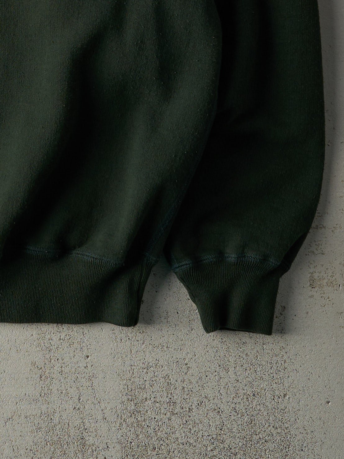 Vintage 90s Forest Green Embroidered Logo Quarter Zip Crewneck (L)