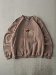 Vintage 90s Faded Brown Embroidered Minnesota Crewneck (M)