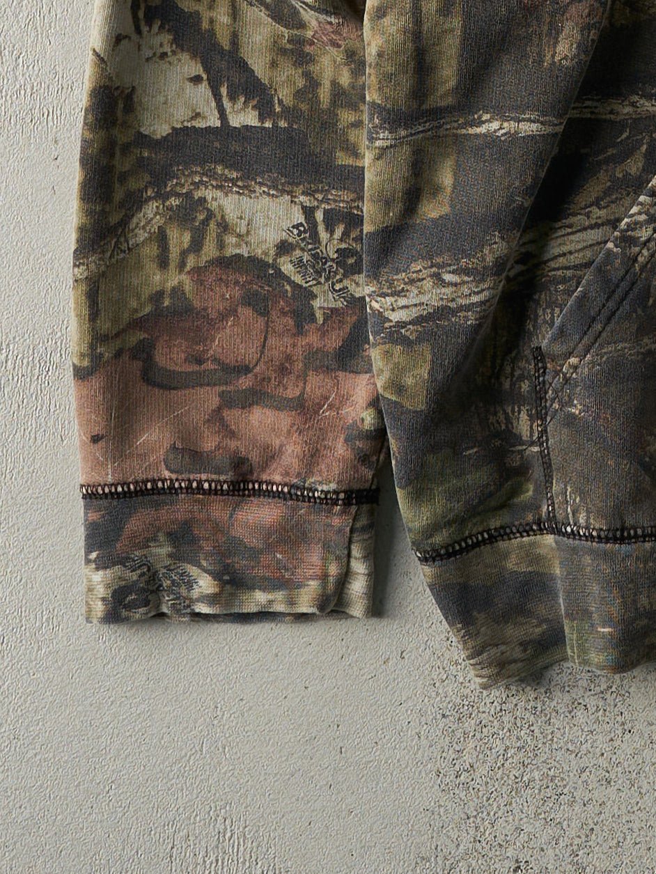 Vintage Y2K Green Mossy Oak x Break Up Infinity Hoodie (L)