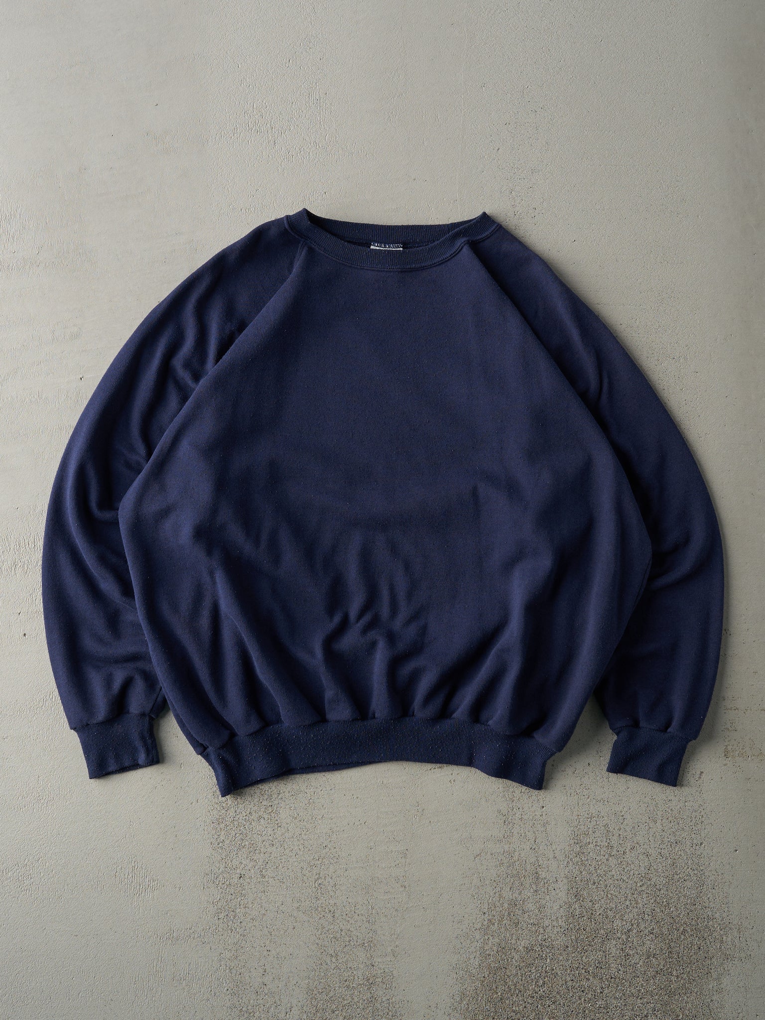 Vintage 80s Navy Blue Reebok Blank Boxy Crewneck (L)