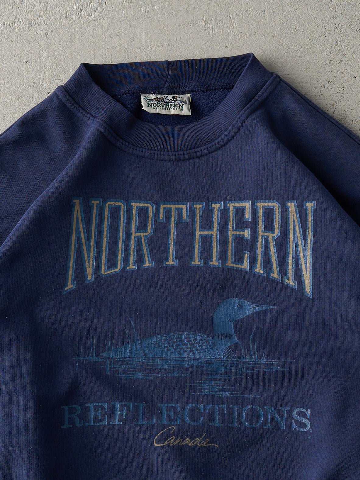 Vintage 90s Navy Northern Reflections Nature Crewneck (M)