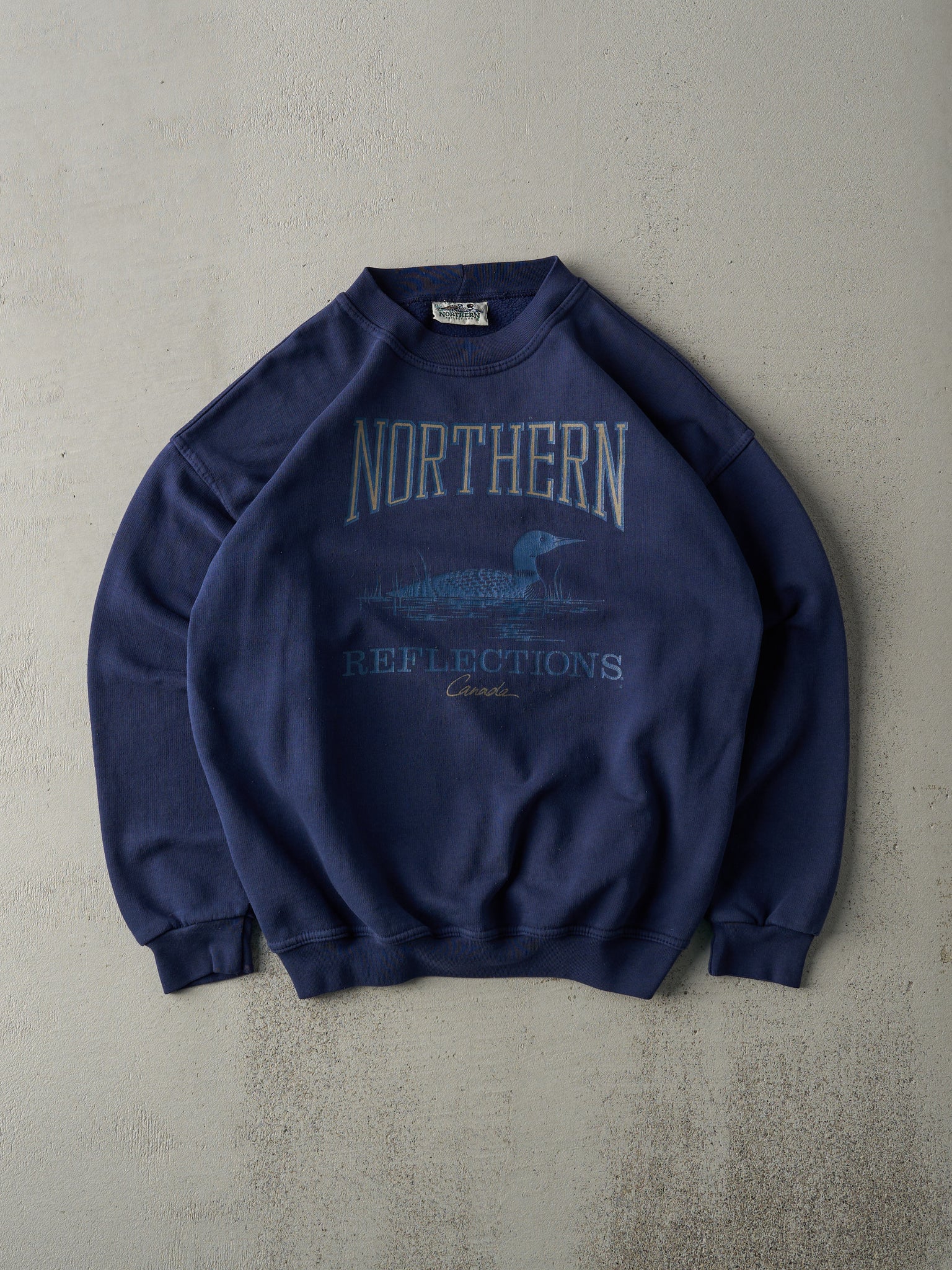 Vintage 90s Navy Northern Reflections Nature Crewneck (M)