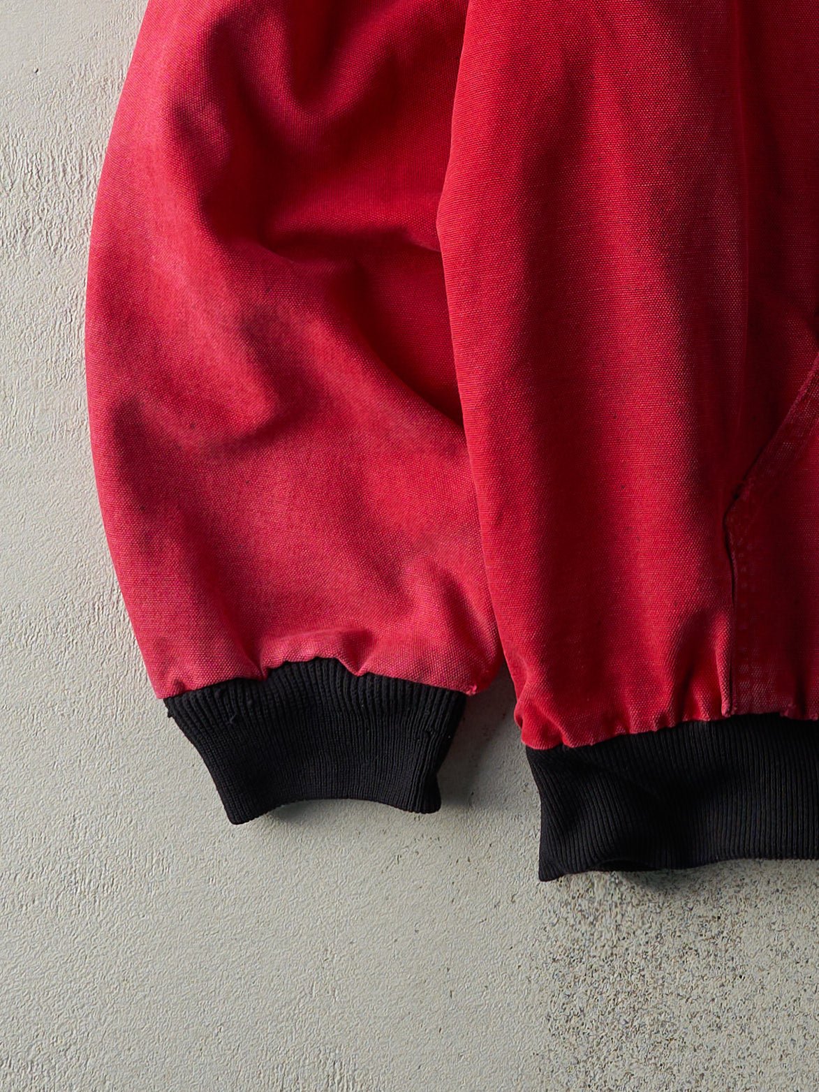 Vintage Y2K Faded Red Carhartt Hooded Workwear Jacket (L/XL)