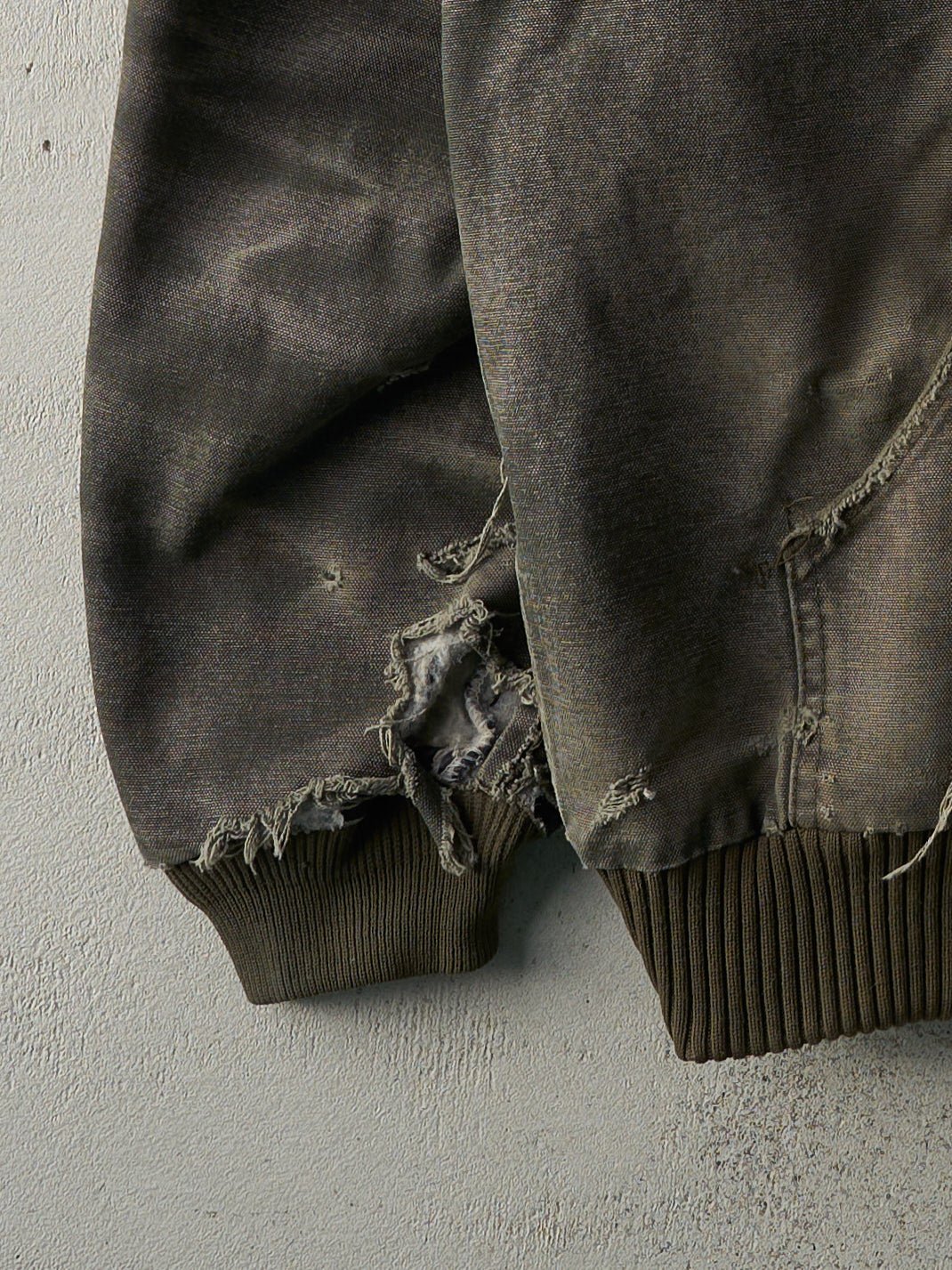 Vintage 90s Olive Green Carhartt Hooded Workwear Jacket (L)