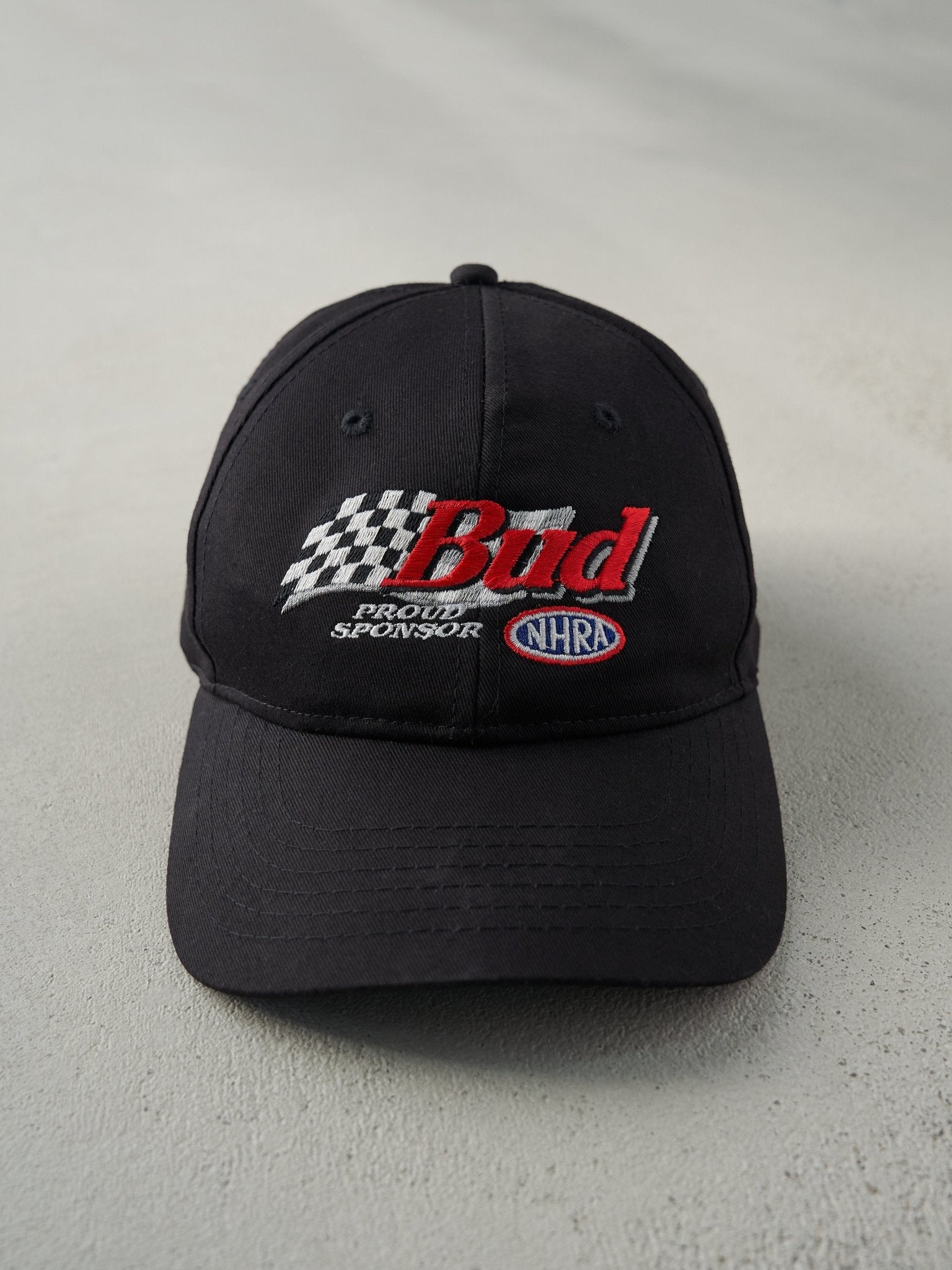 Vintage Y2K Black Budweiser Embroidered Strapback