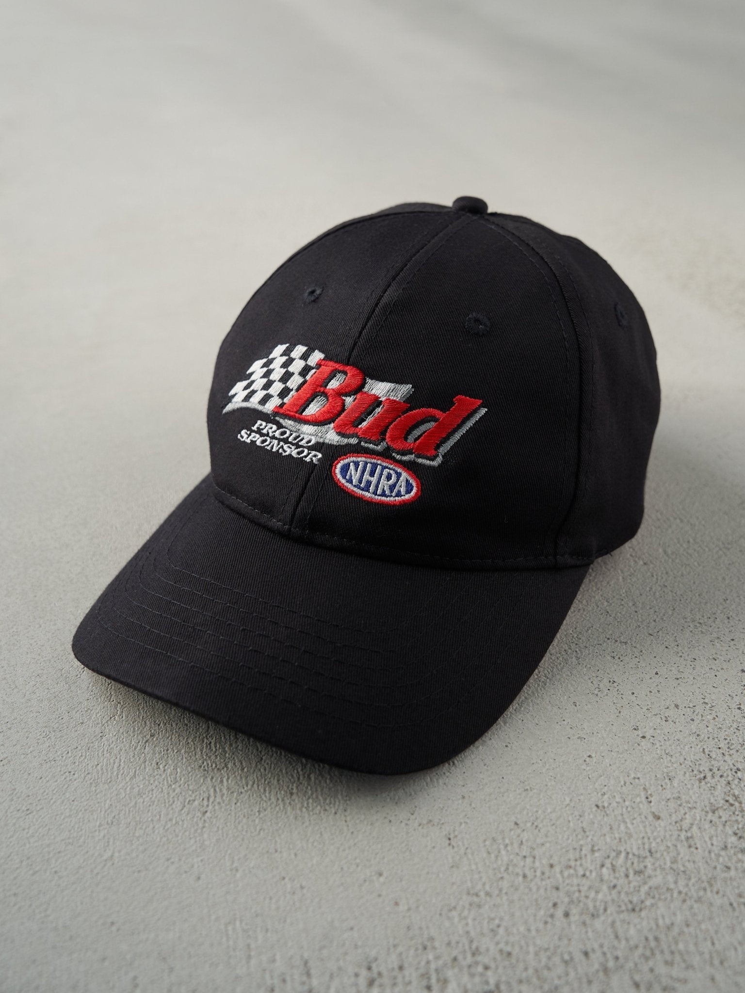 Vintage Y2K Black Budweiser Embroidered Strapback